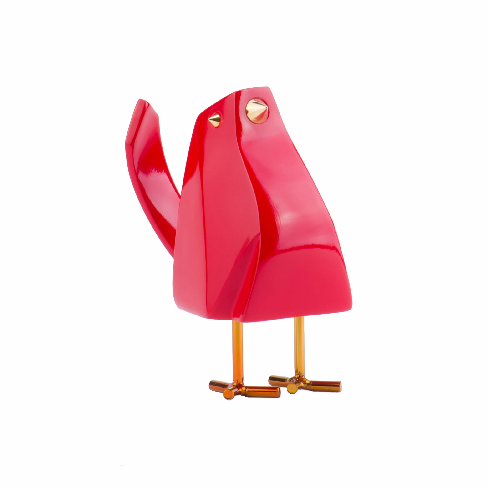 Small Orange and Gold Bird Sculpture By Homeroots - Image 11