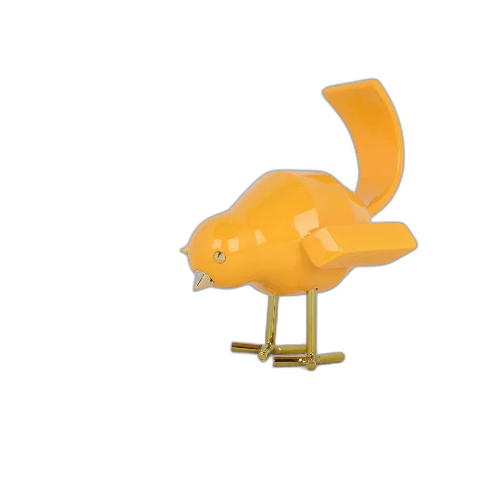 Small Orange and Gold Bird Sculpture By Homeroots - Image 4