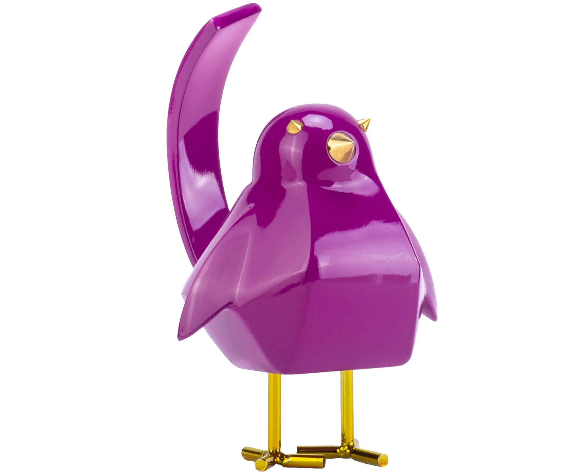 Small Orange and Gold Bird Sculpture By Homeroots - Image 9