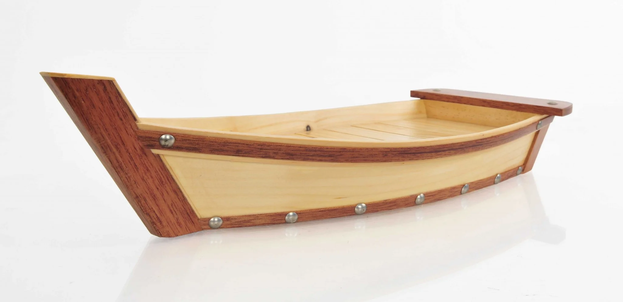Small Wooden Sushi Boat Serving Tray By Homeroots - Image 2