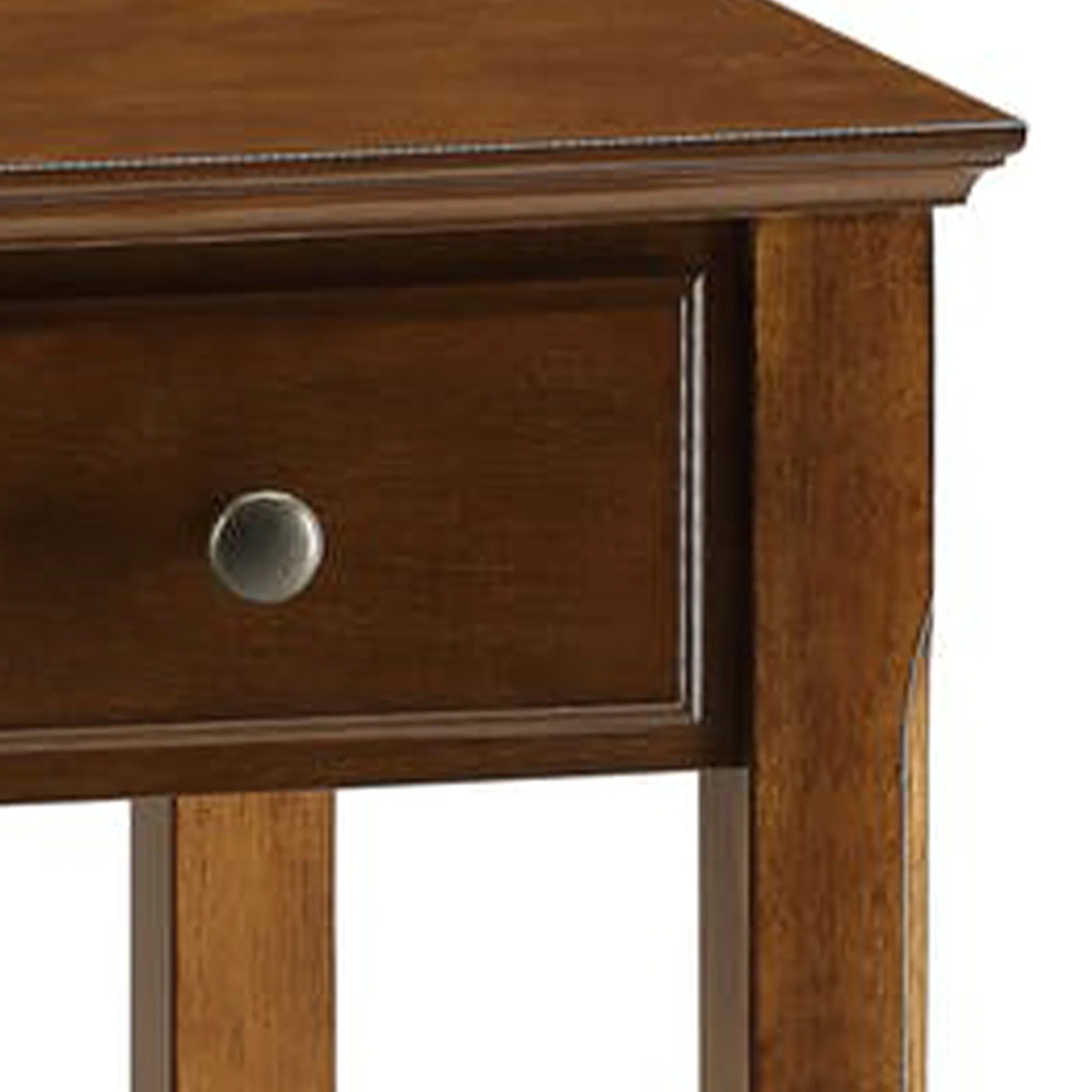 Smart Looking Side Table, Walnut Brown By Benzara - Image 2