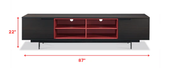 Smoke Oak Veneer TV Unit By Homeroots - Image 2