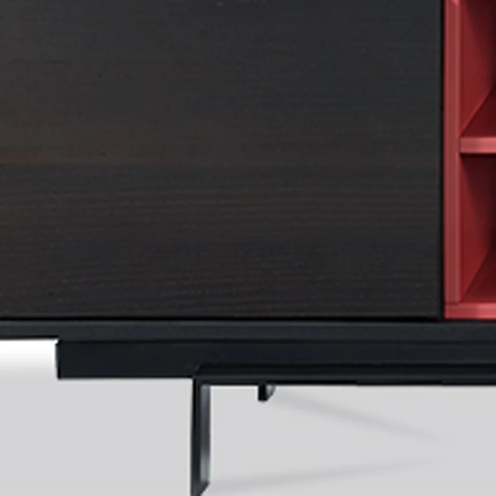 Smoke Oak Veneer TV Unit By Homeroots - Image 5