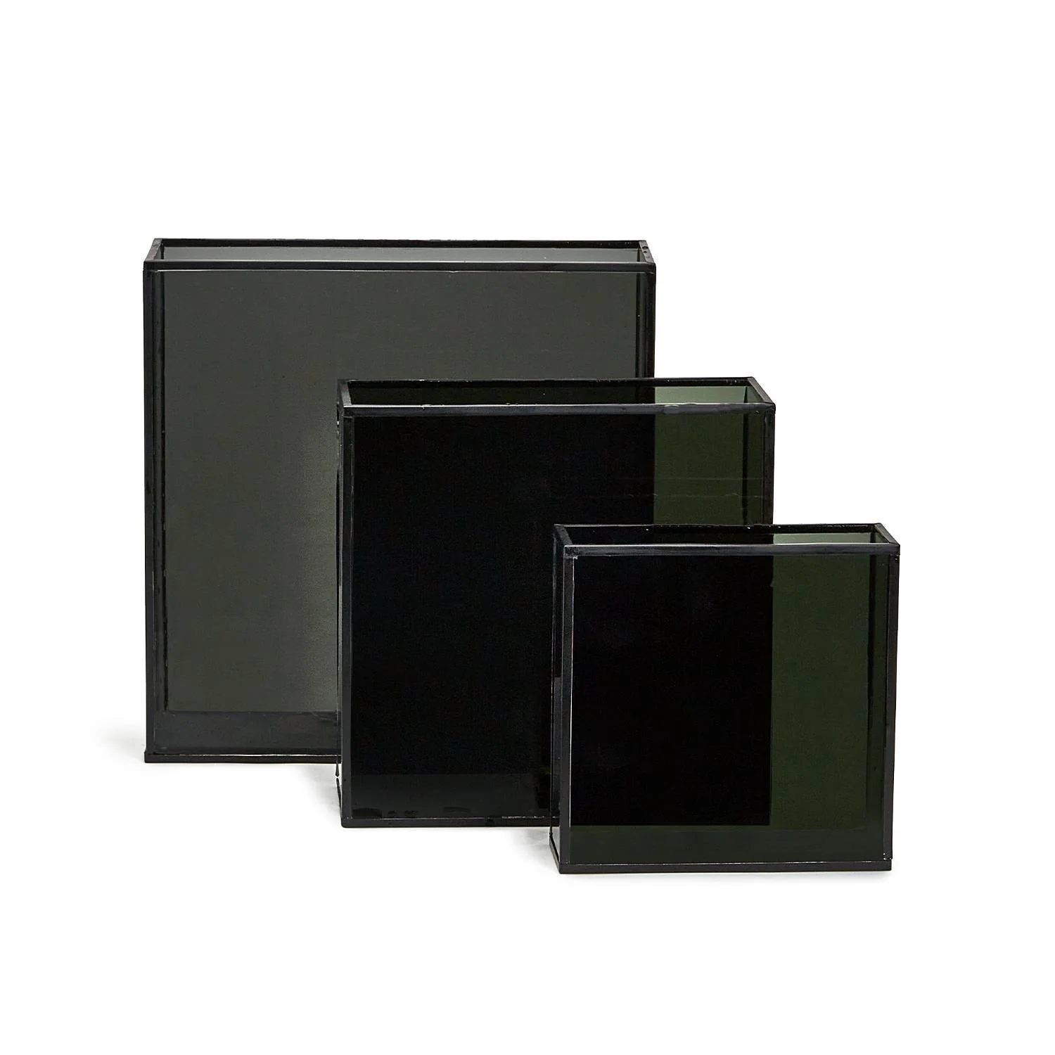 Smokewindows Square Vase Set Of 9 By Tozai Home - Image 3