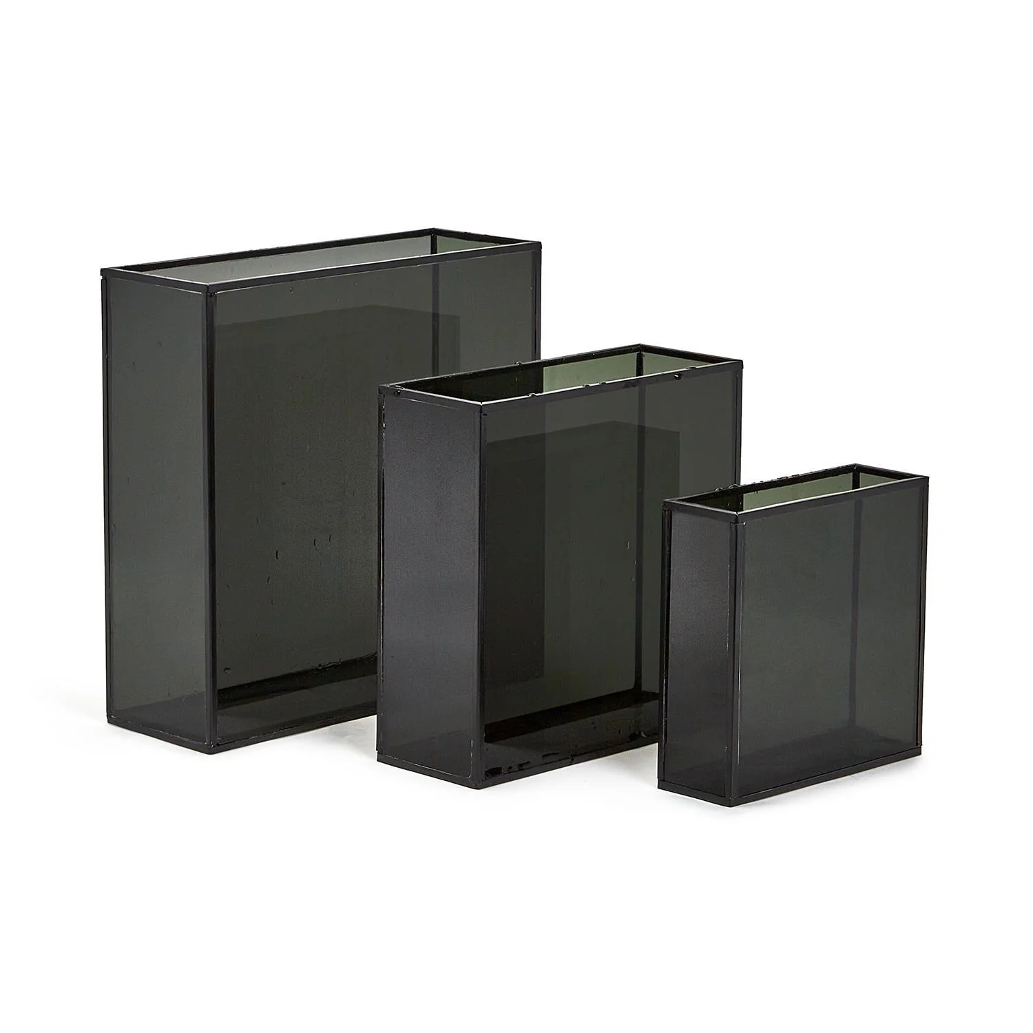Smokewindows Square Vase Set Of 9 By Tozai Home - Image 4