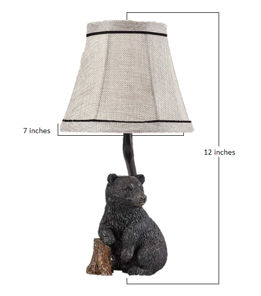 Smokey Bear in Woodlands Accent Lamp By Homeroots - Image 2