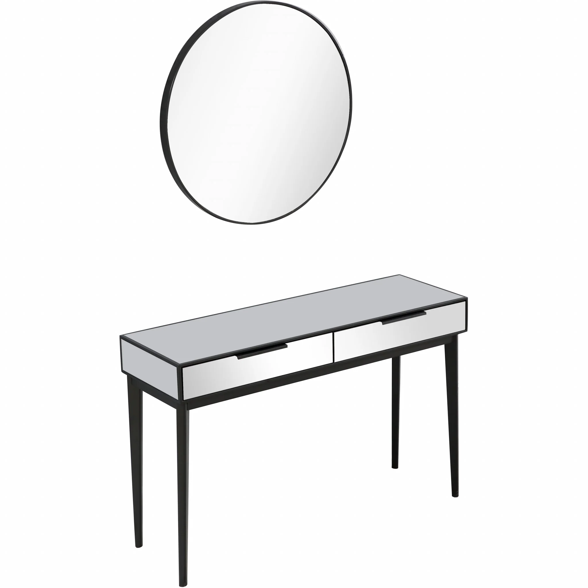 Smokey Grey Mirror and Console Table By Homeroots - Image 6