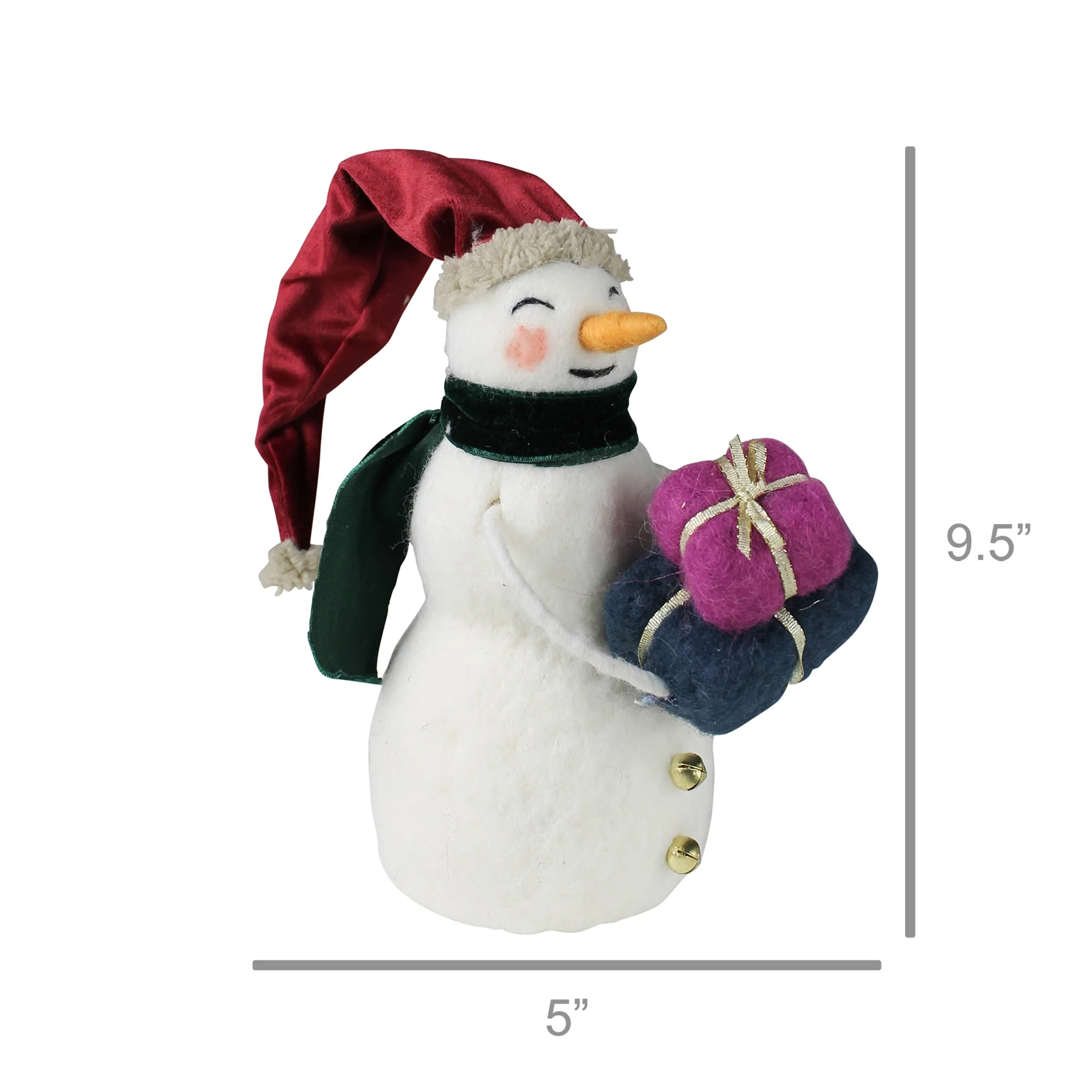 Snowman with Gifts, Felt Set Of 2 By HomArt - Image 2
