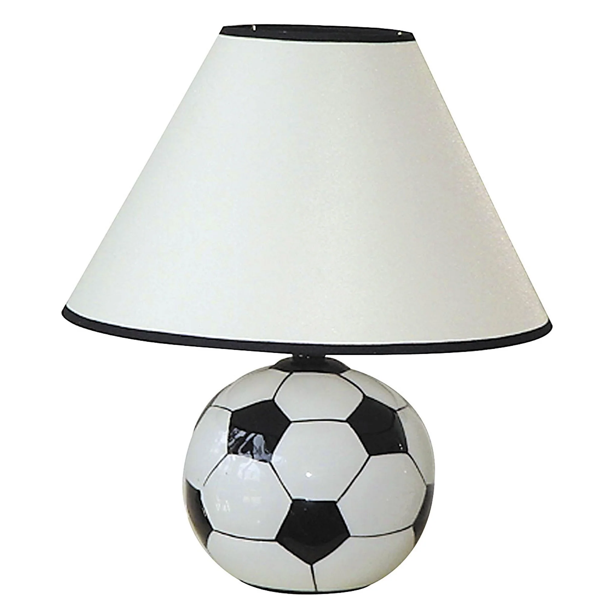 Soccer Shaped Table Lamp with White Shade By Homeroots - Image 2