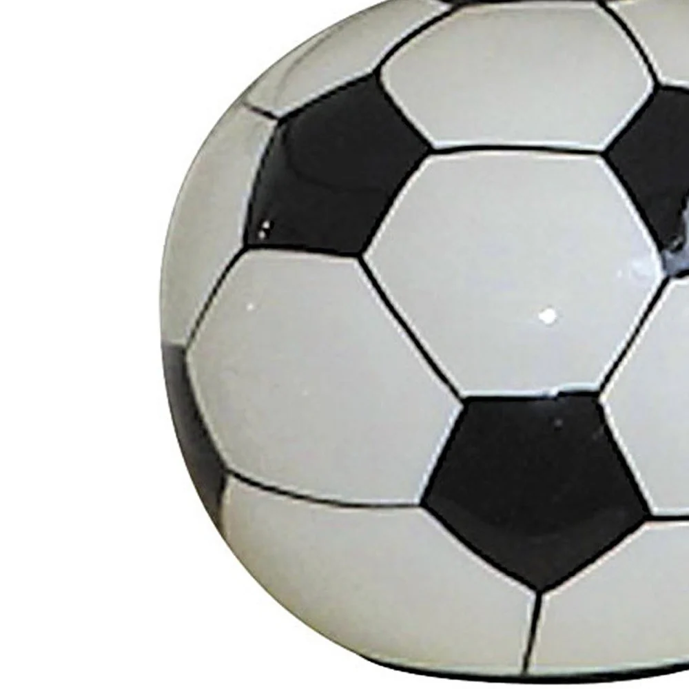 Soccer Shaped Table Lamp with White Shade By Homeroots - Image 4