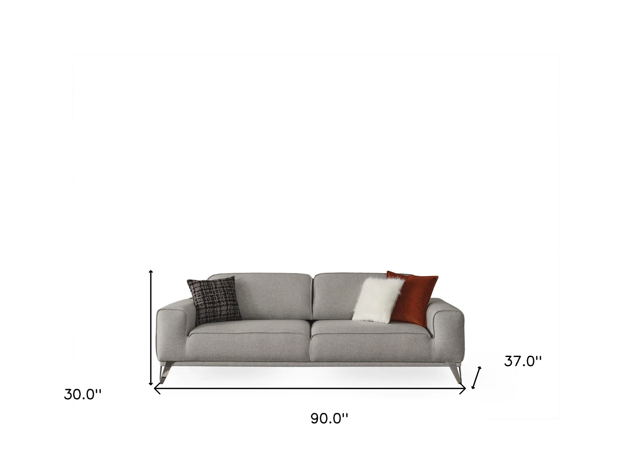 Sofa Bed Linen Sleeper Stainless Steel With Sleeper Function By Homeroots - Image 6