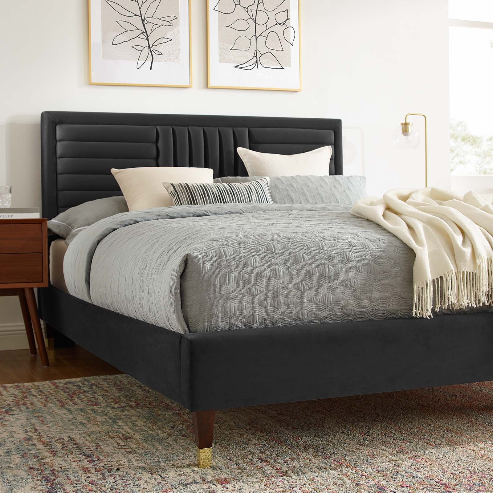 Sofia Channel Tufted Performance Velvet Full Platform Bed By Modway - MOD-6995 - Image 8