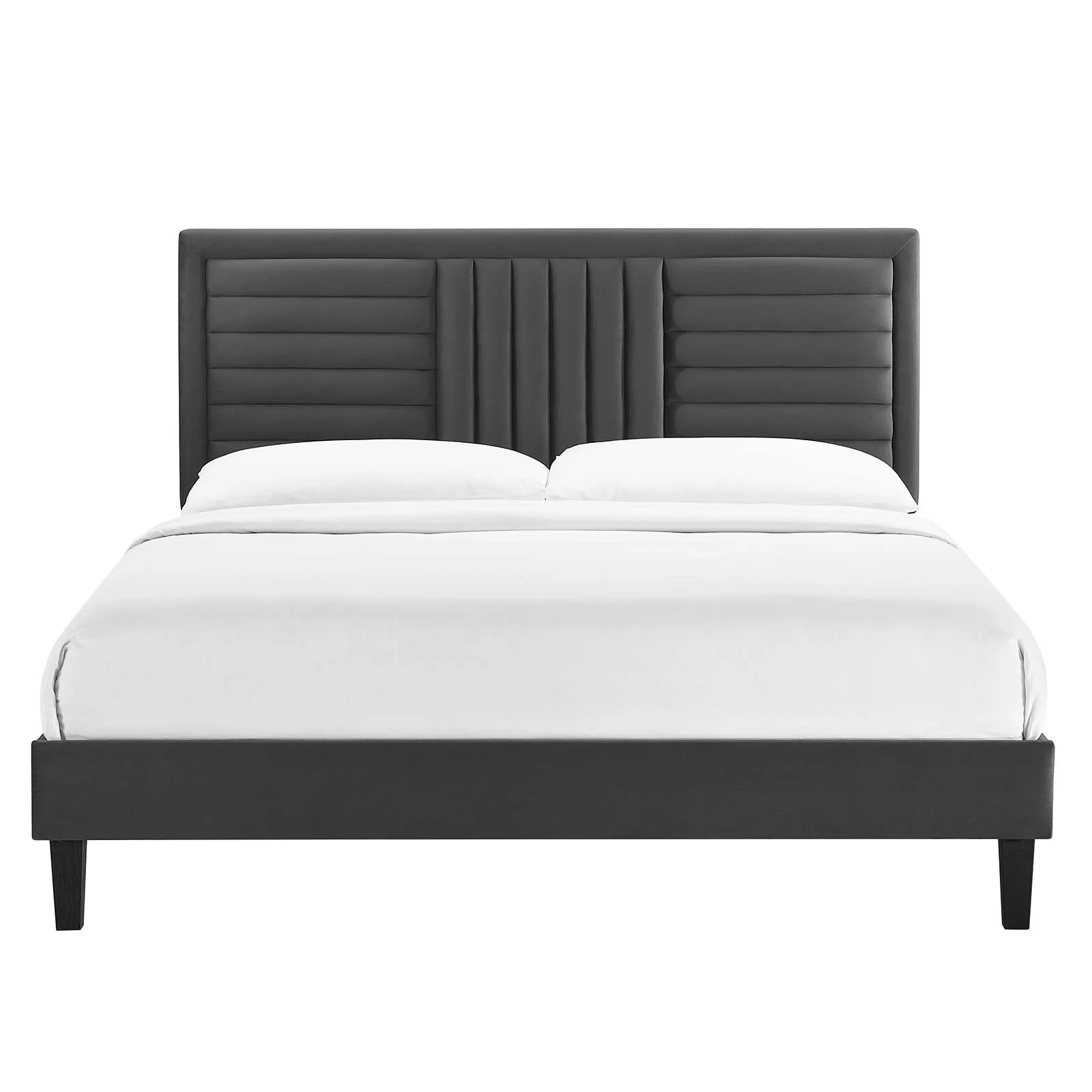 Sofia Channel Tufted Performance Velvet Full Platform Bed By Modway - MOD-6999 - Image 3