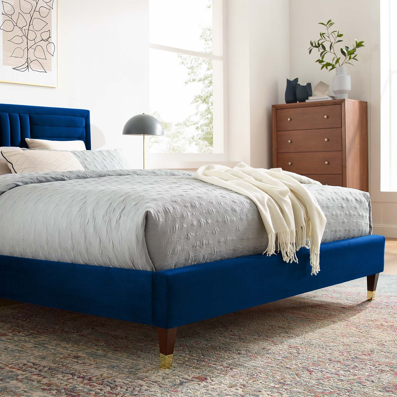 Sofia Channel Tufted Performance Velvet King Platform Bed By Modway - MOD-7007 - Image 23
