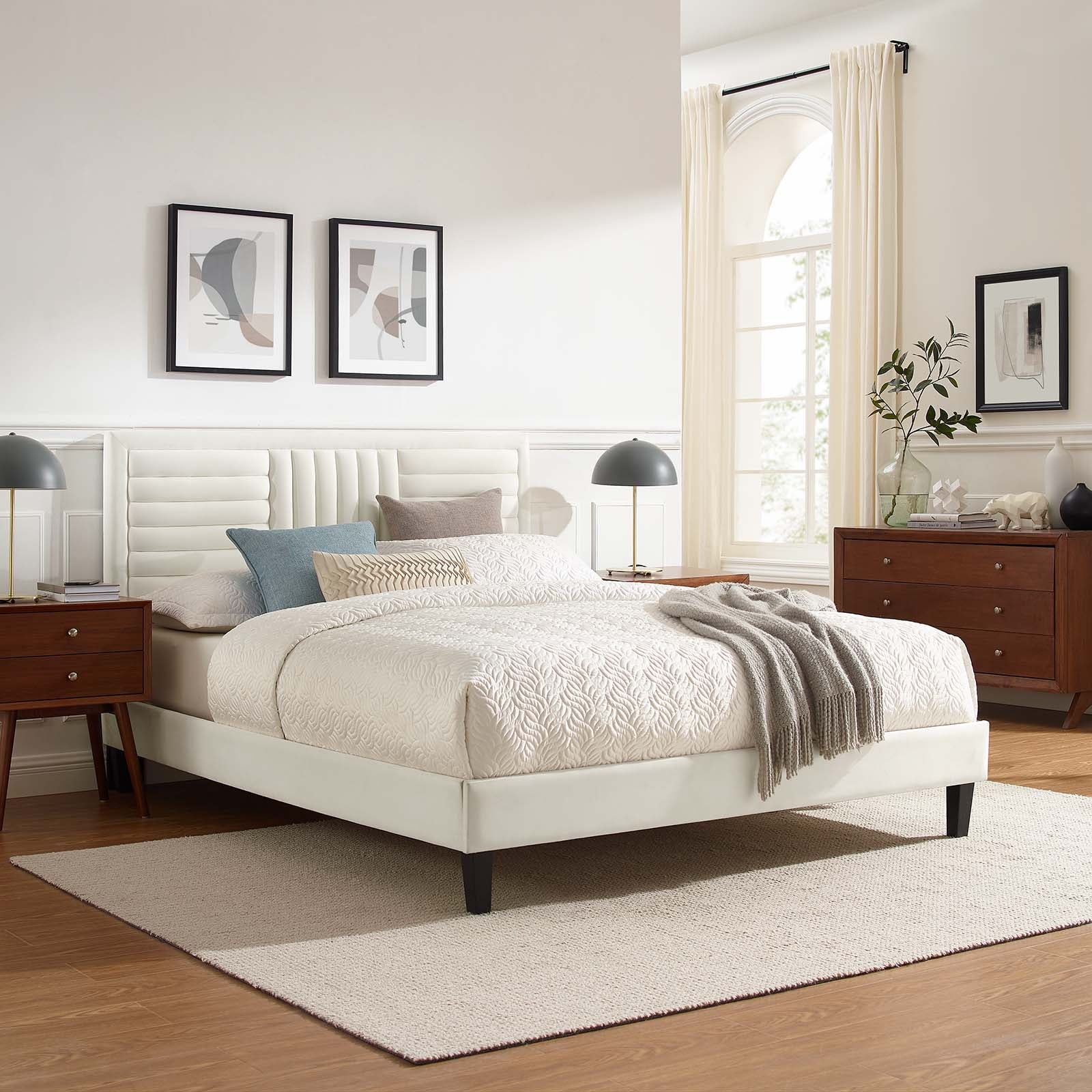 Sofia Channel Tufted Performance Velvet King Platform Bed By Modway - MOD-7011 - Image 31
