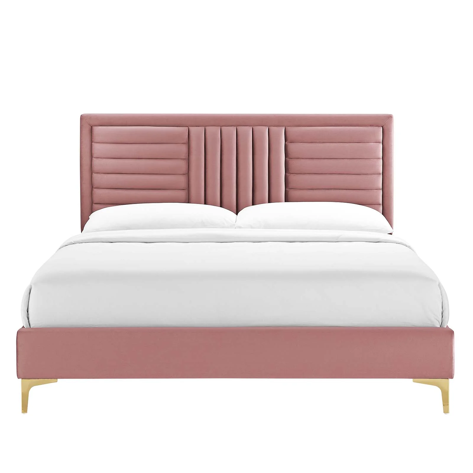 Sofia Channel Tufted Performance Velvet King Platform Bed By Modway - MOD-7015 - Image 11