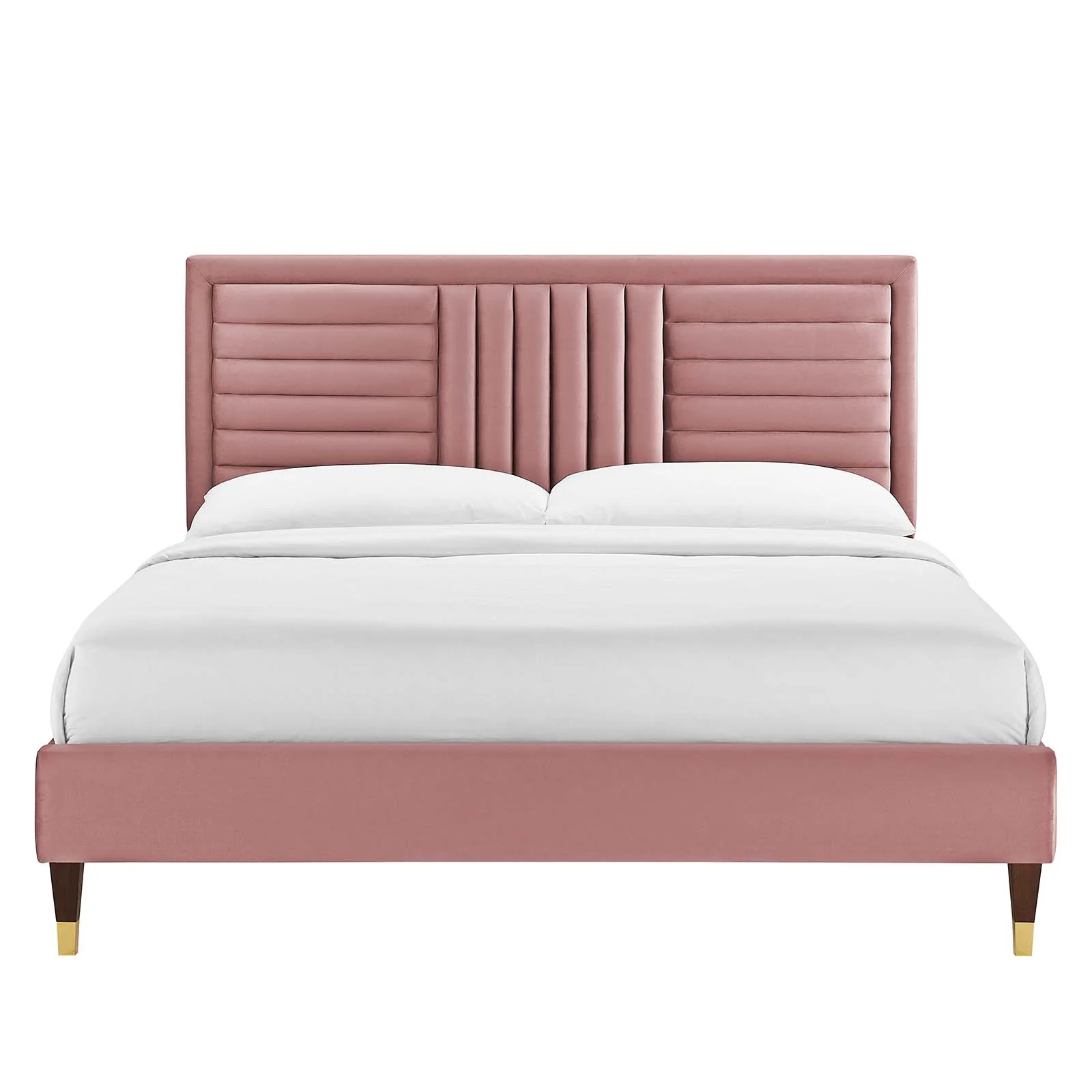 Sofia Channel Tufted Performance Velvet Queen Platform Bed By Modway - MOD-6971 - Image 11