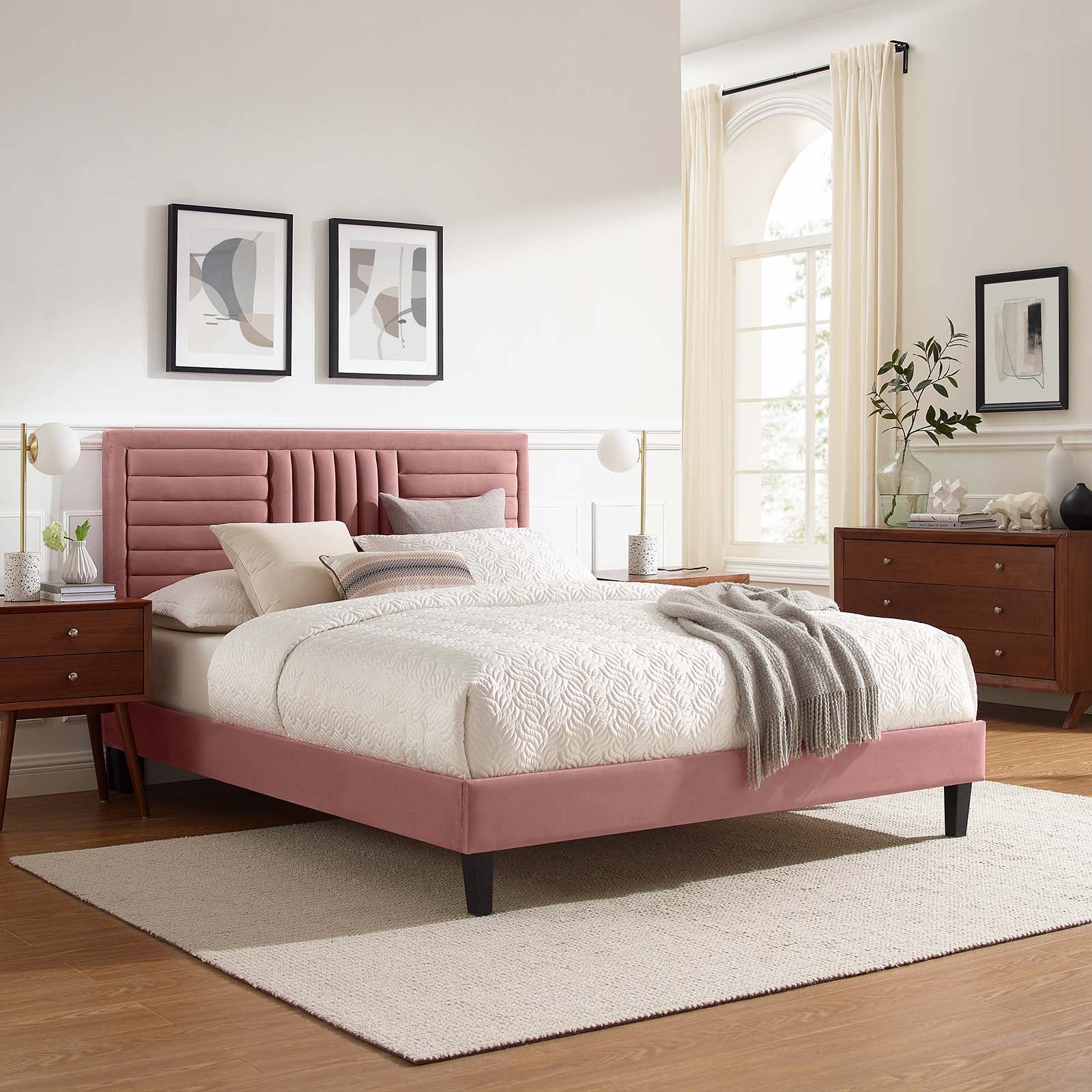 Sofia Channel Tufted Performance Velvet Queen Platform Bed By Modway - MOD-6975 - Image 15