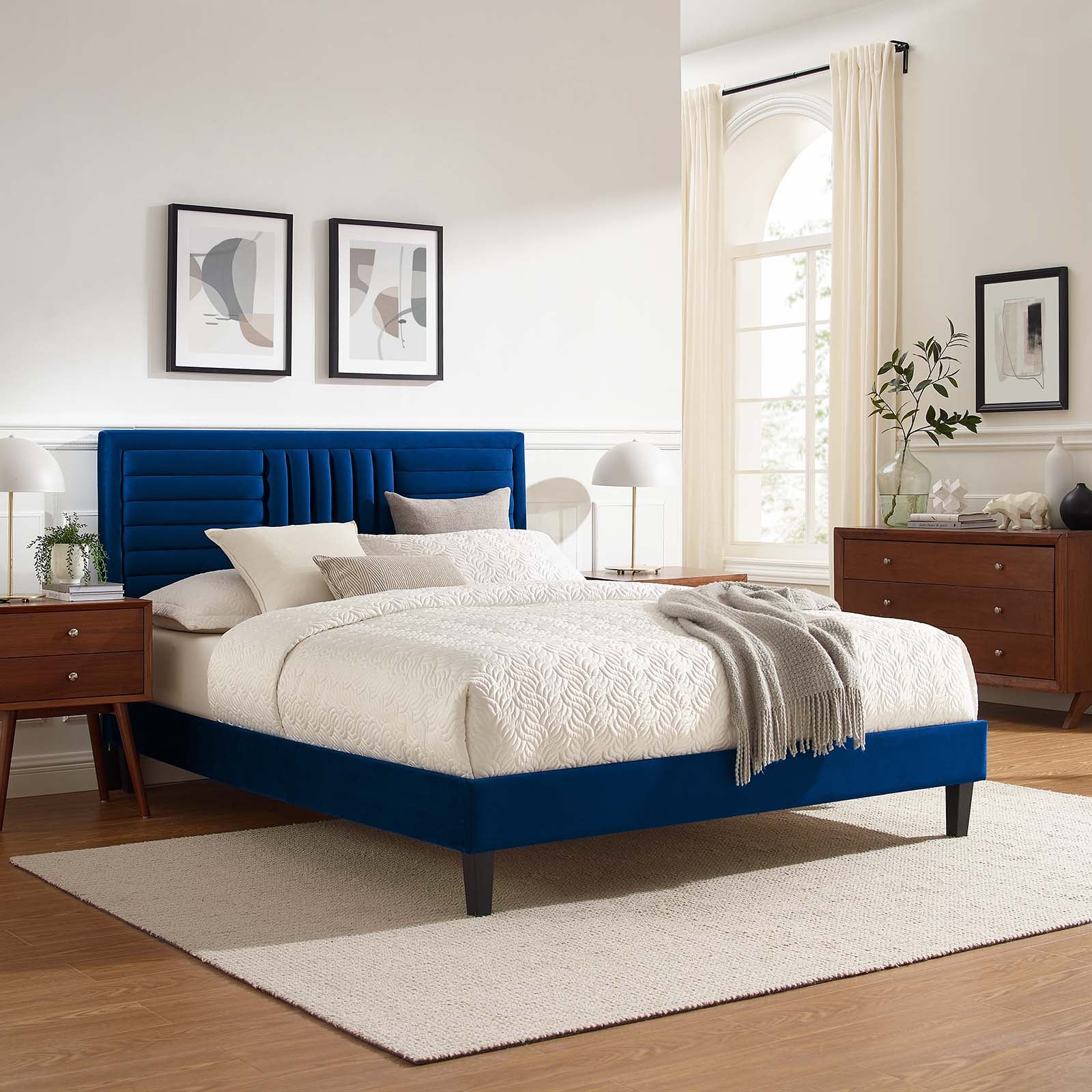 Sofia Channel Tufted Performance Velvet Queen Platform Bed By Modway - MOD-6975 - Image 23