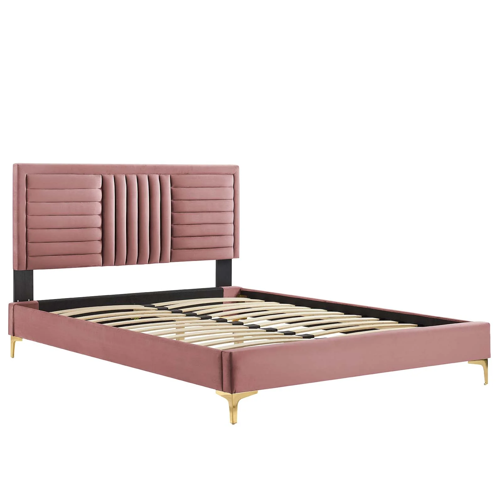 Sofia Channel Tufted Performance Velvet Queen Platform Bed By Modway - MOD-6979 - Image 12