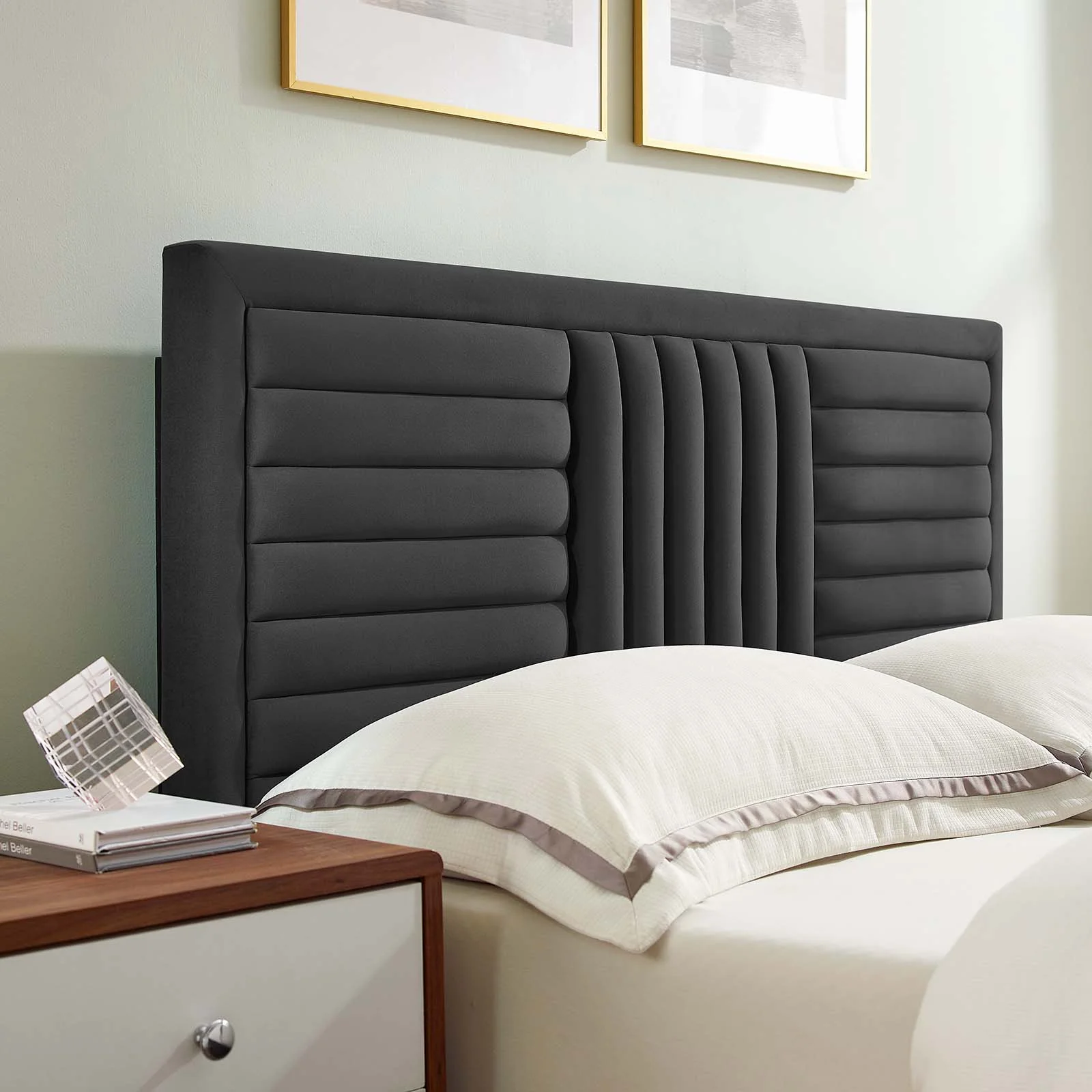 Sofia Channel Tufted Performance Velvet Queen Platform Bed By Modway - MOD-6979 - Image 8