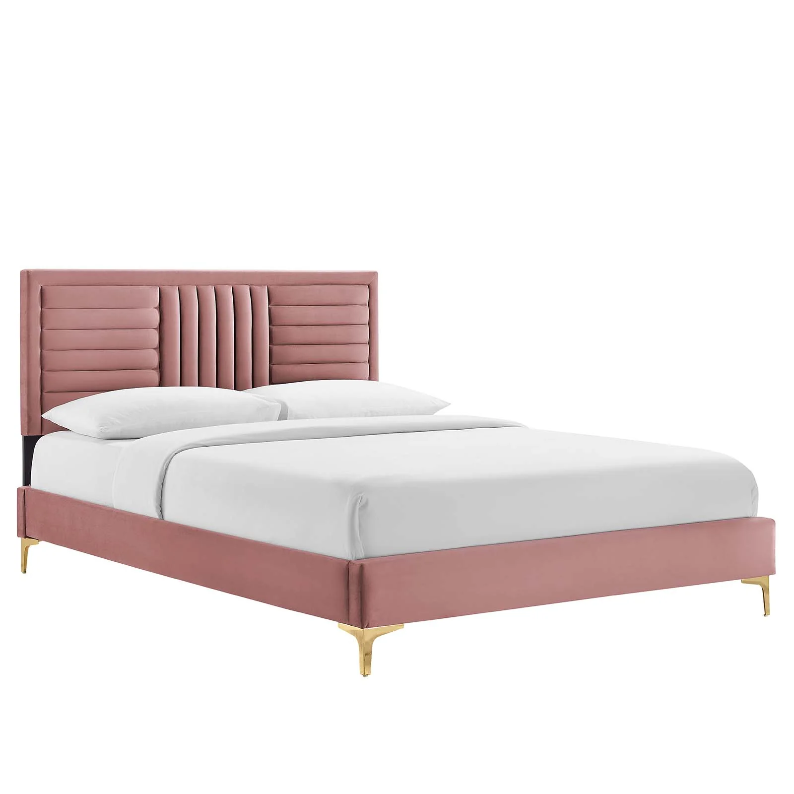 Sofia Channel Tufted Performance Velvet Queen Platform Bed By Modway - MOD-6979 - Image 9