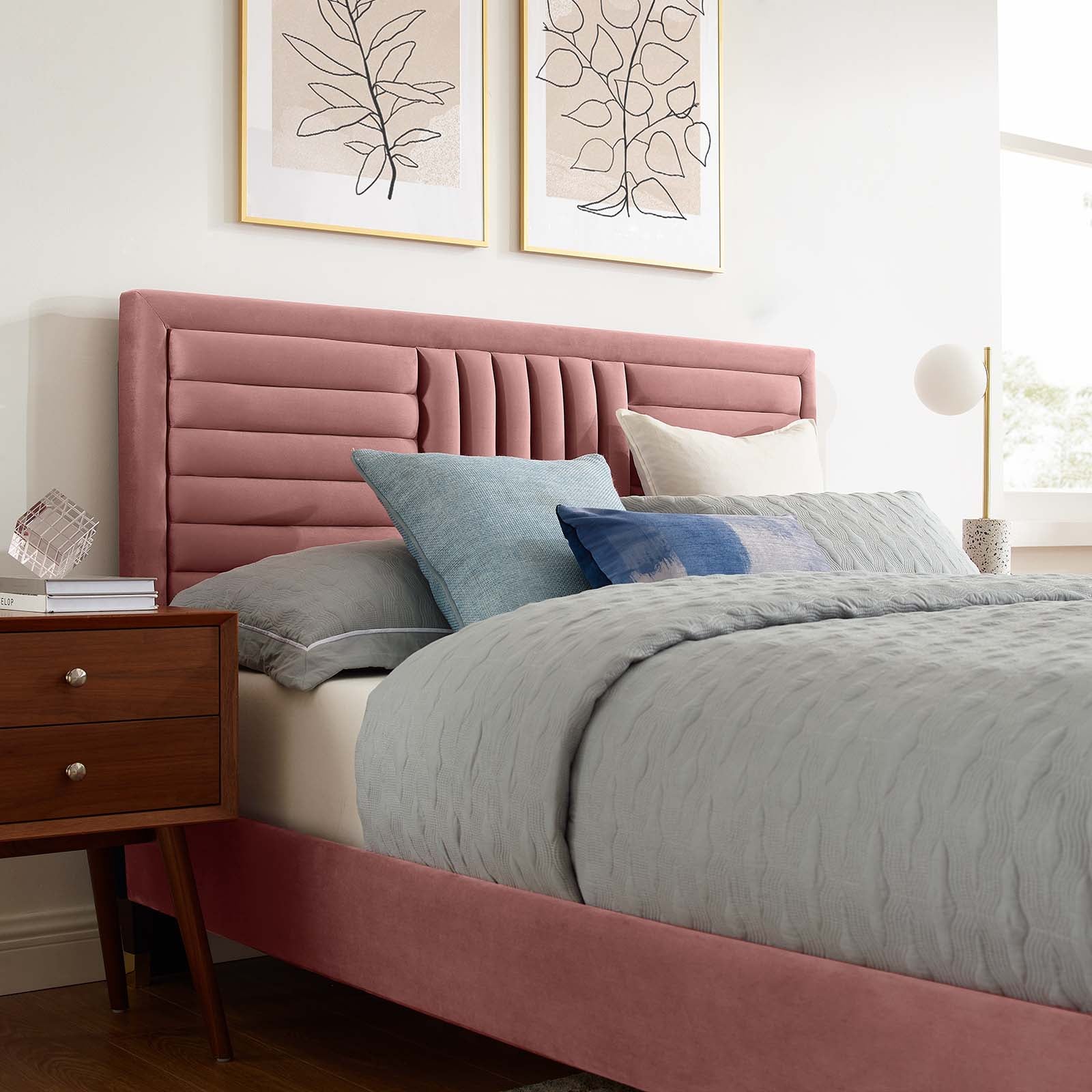 Sofia Channel Tufted Performance Velvet Twin Platform Bed By Modway - MOD-6983 - Image 15
