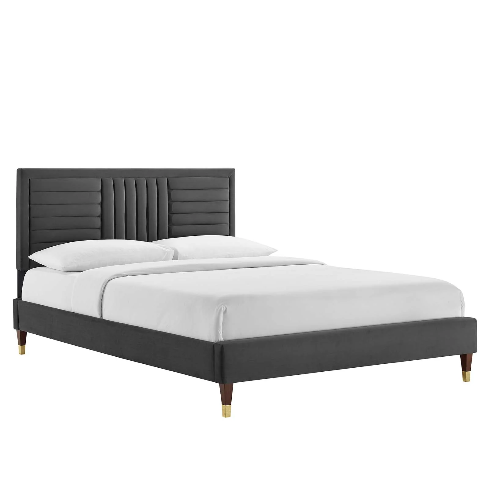 Sofia Channel Tufted Performance Velvet Twin Platform Bed By Modway - MOD-6983 - Image 2