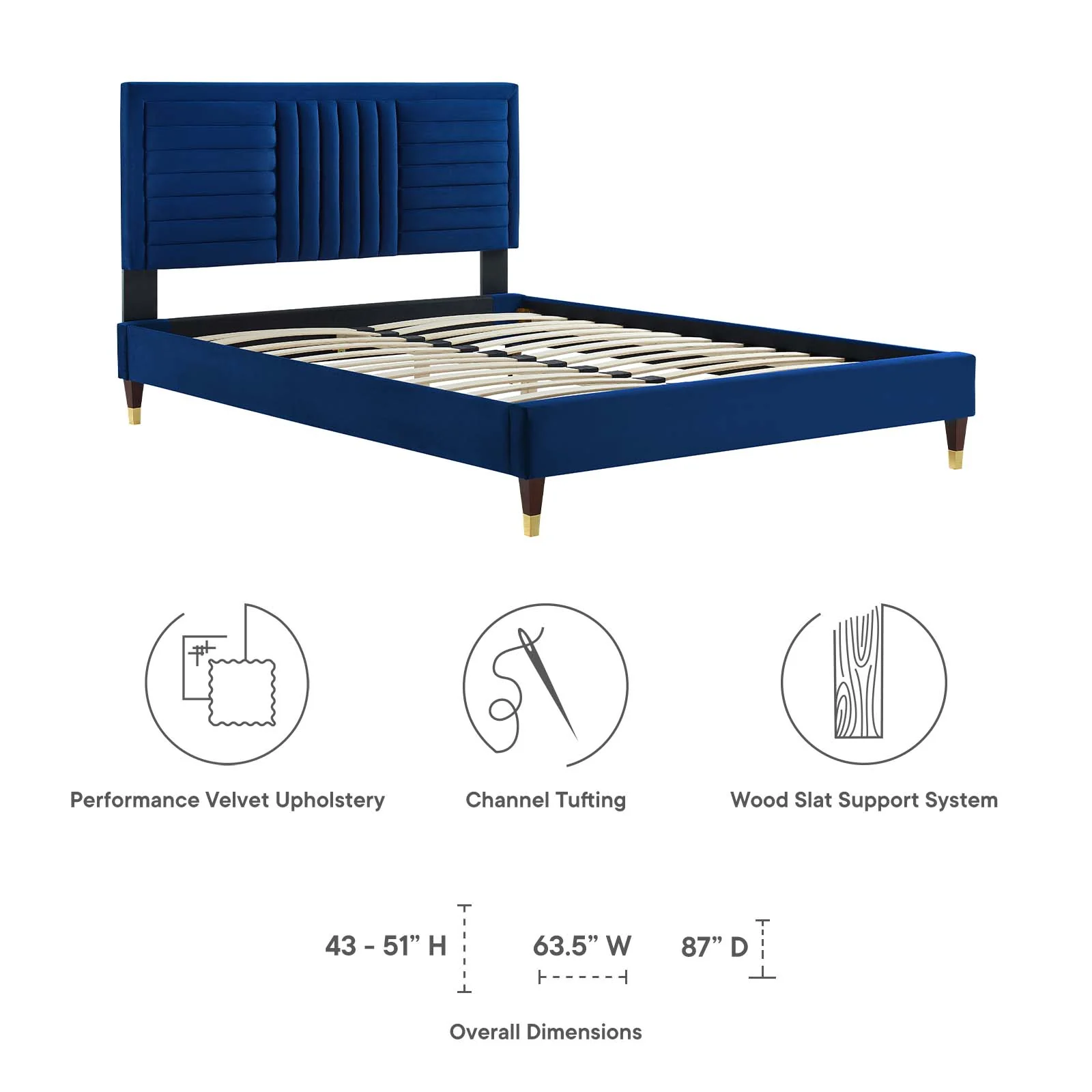 Sofia Channel Tufted Performance Velvet Twin Platform Bed By Modway - MOD-6983 - Image 22