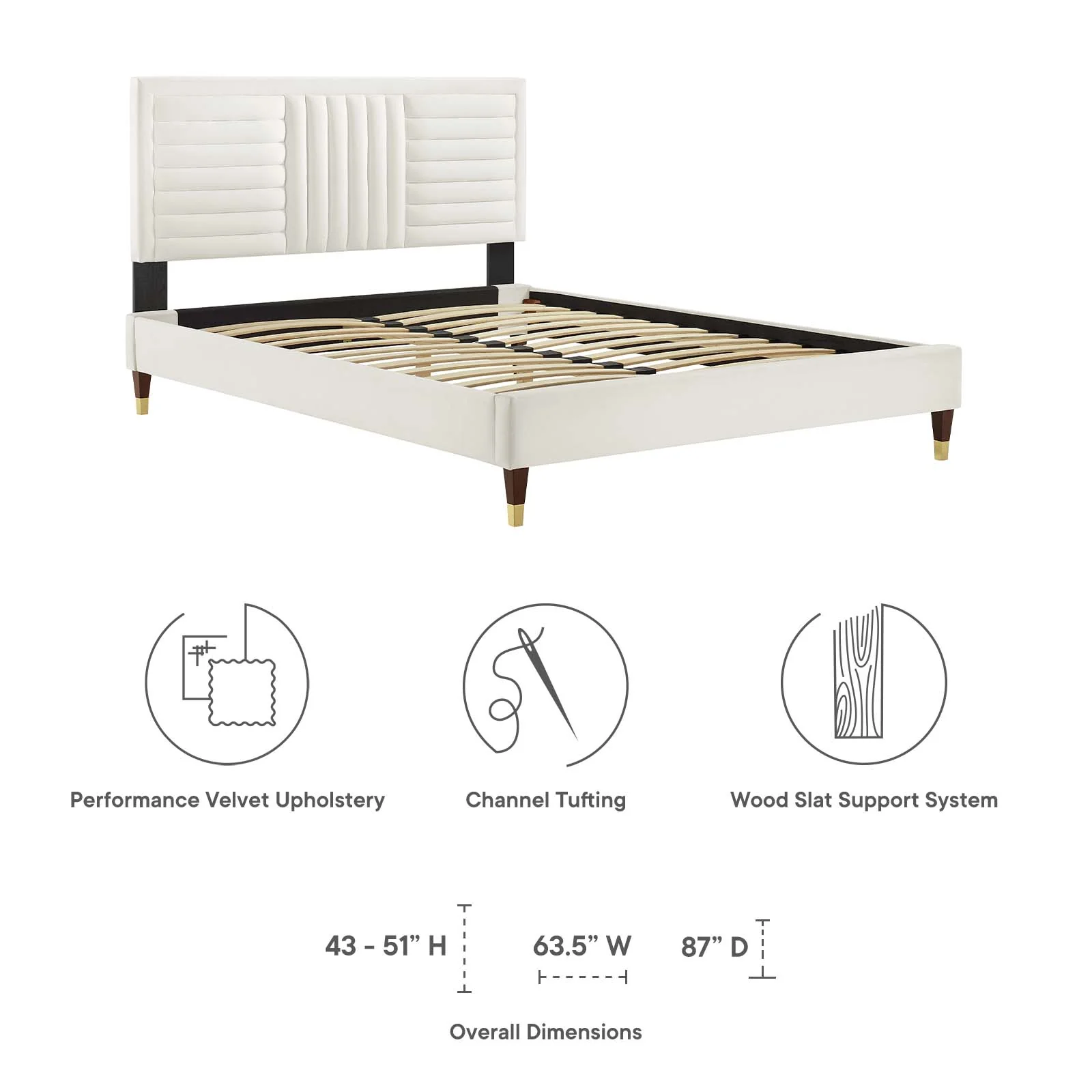 Sofia Channel Tufted Performance Velvet Twin Platform Bed By Modway - MOD-6983 - Image 30