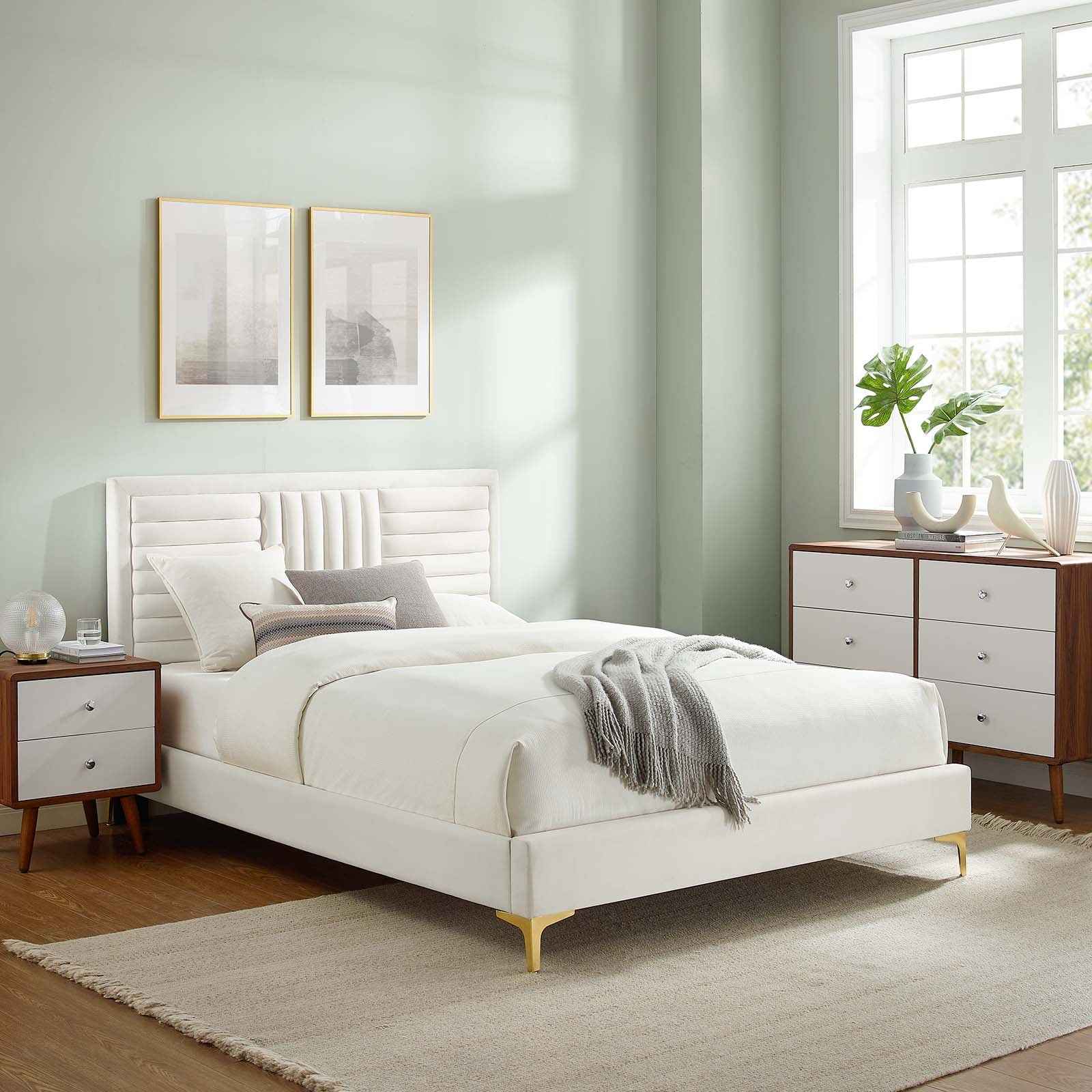 Sofia Channel Tufted Performance Velvet Twin Platform Bed By Modway - MOD-6991 - Image 32