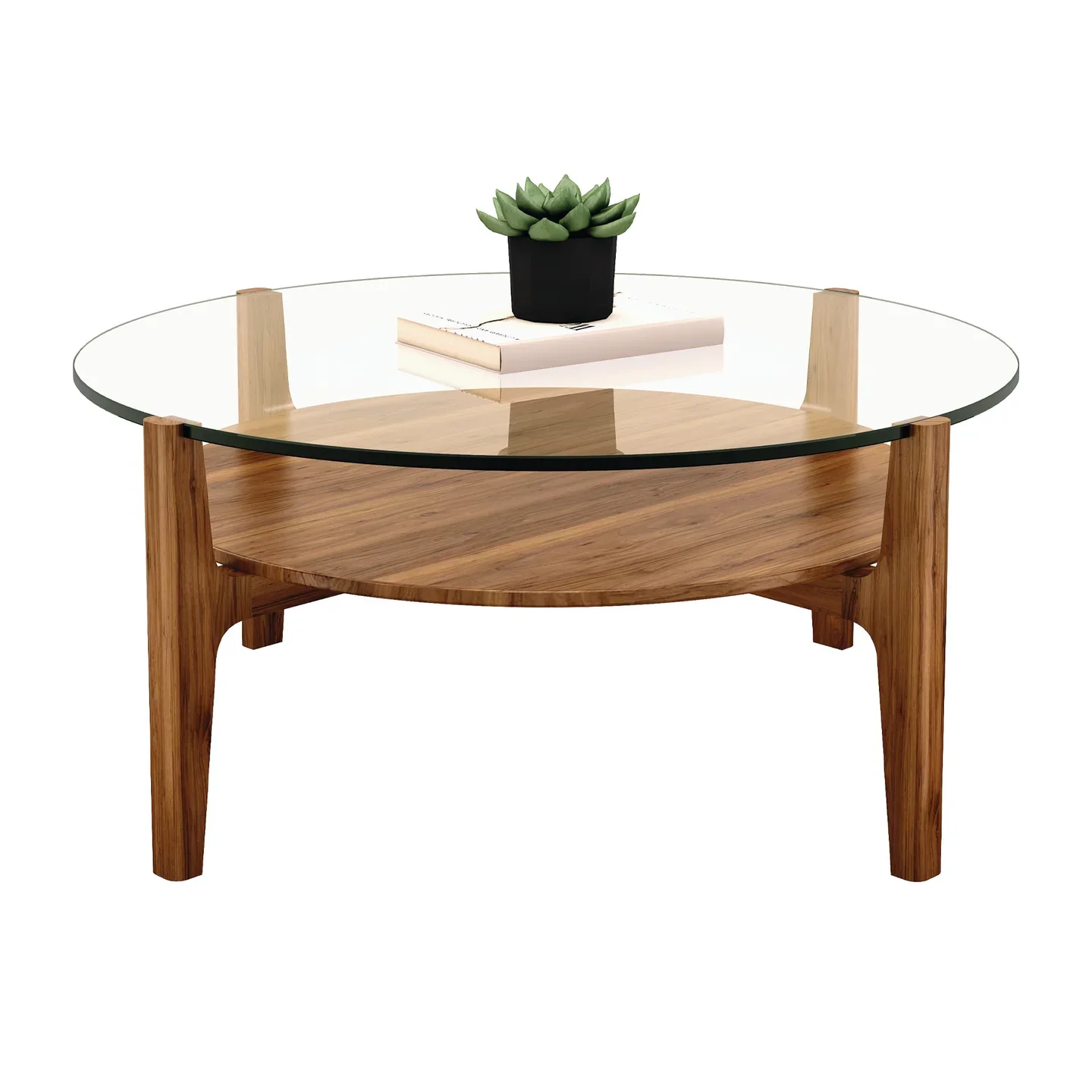 Soho Coffee Table, Walnut, Round By World Modern Design - Image 2