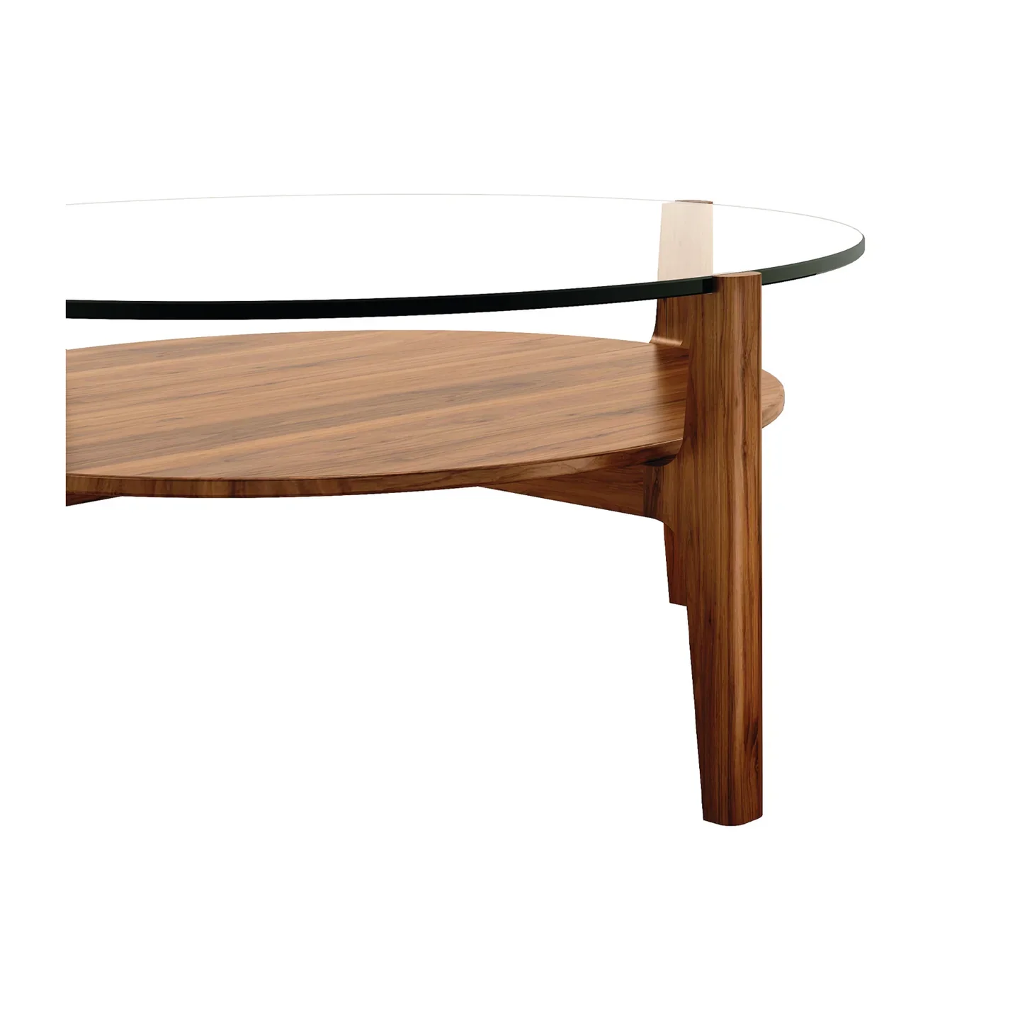 Soho Coffee Table, Walnut, Round By World Modern Design - Image 3