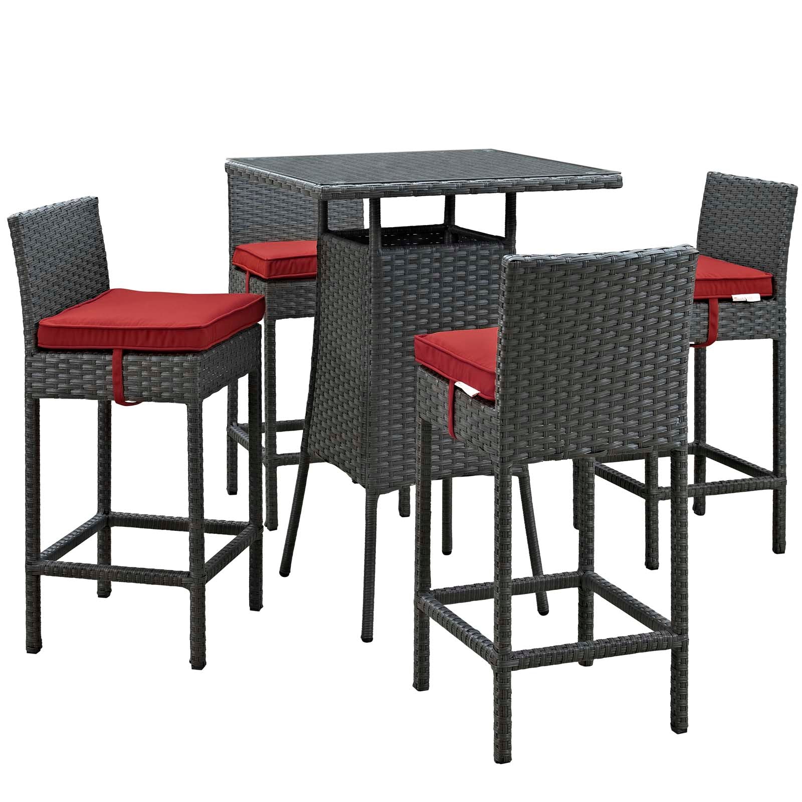 Sojourn 5 Piece Outdoor Patio Sunbrella® Pub Set By Modway - EEI-1967 - Image 10