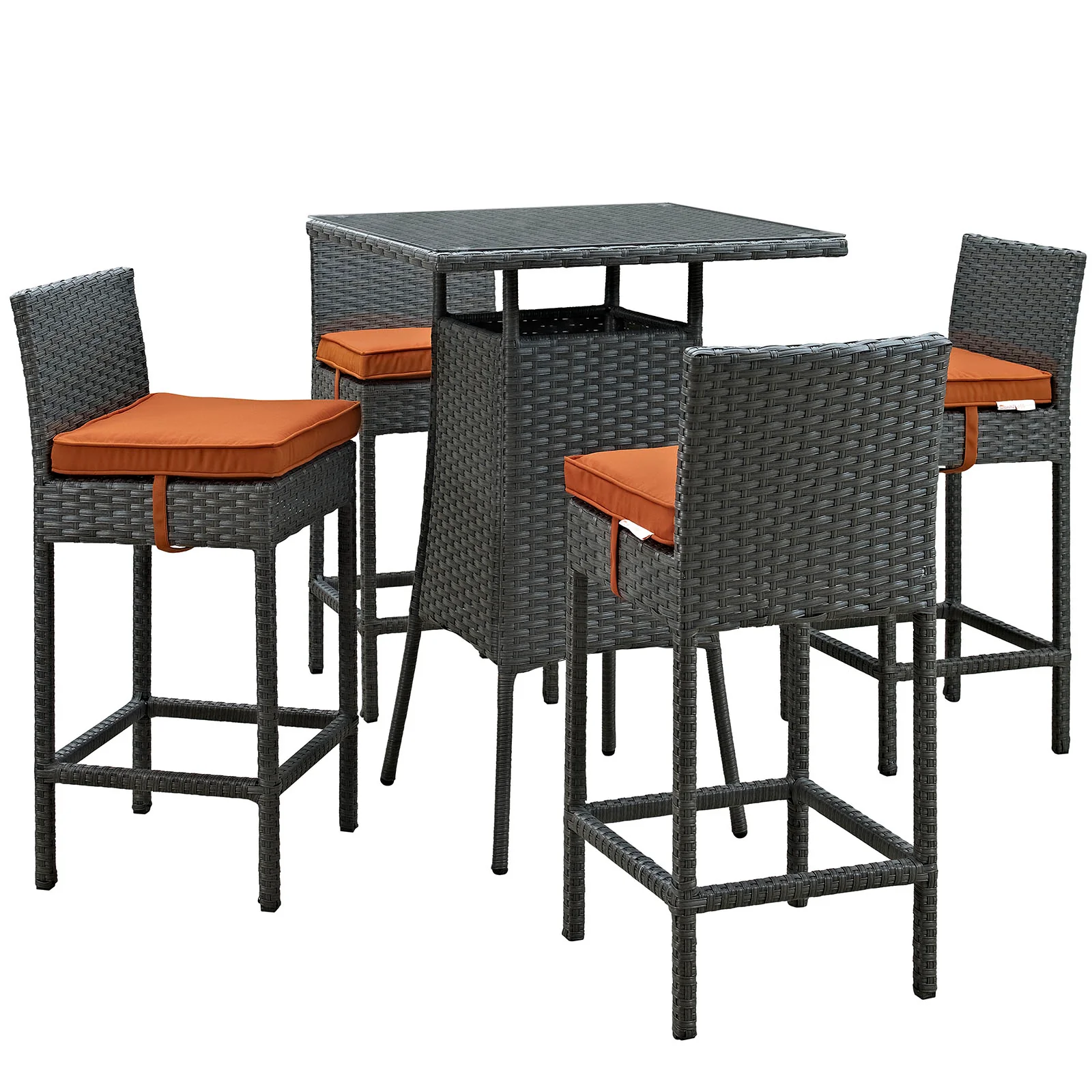 Sojourn 5 Piece Outdoor Patio Sunbrella® Pub Set By Modway - EEI-1967 - Image 14