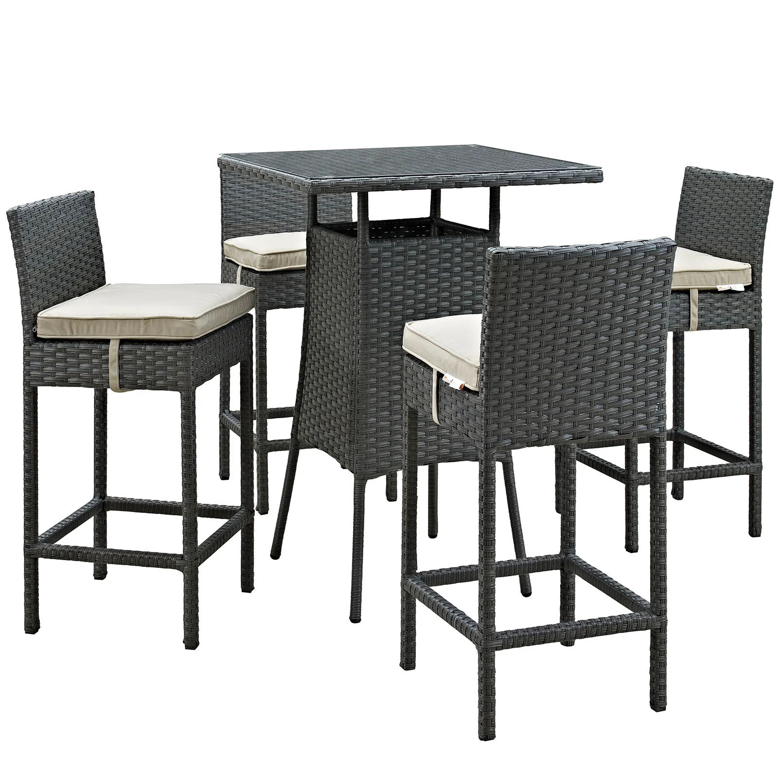 Sojourn 5 Piece Outdoor Patio Sunbrella® Pub Set By Modway - EEI-1967 - Image 2