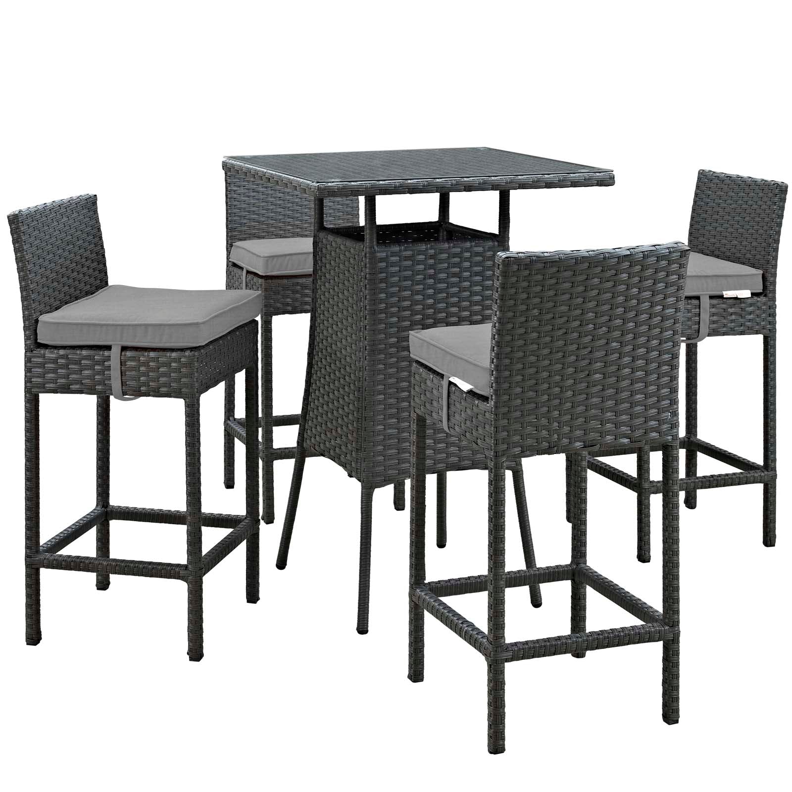 Sojourn 5 Piece Outdoor Patio Sunbrella® Pub Set By Modway - EEI-1967 - Image 4