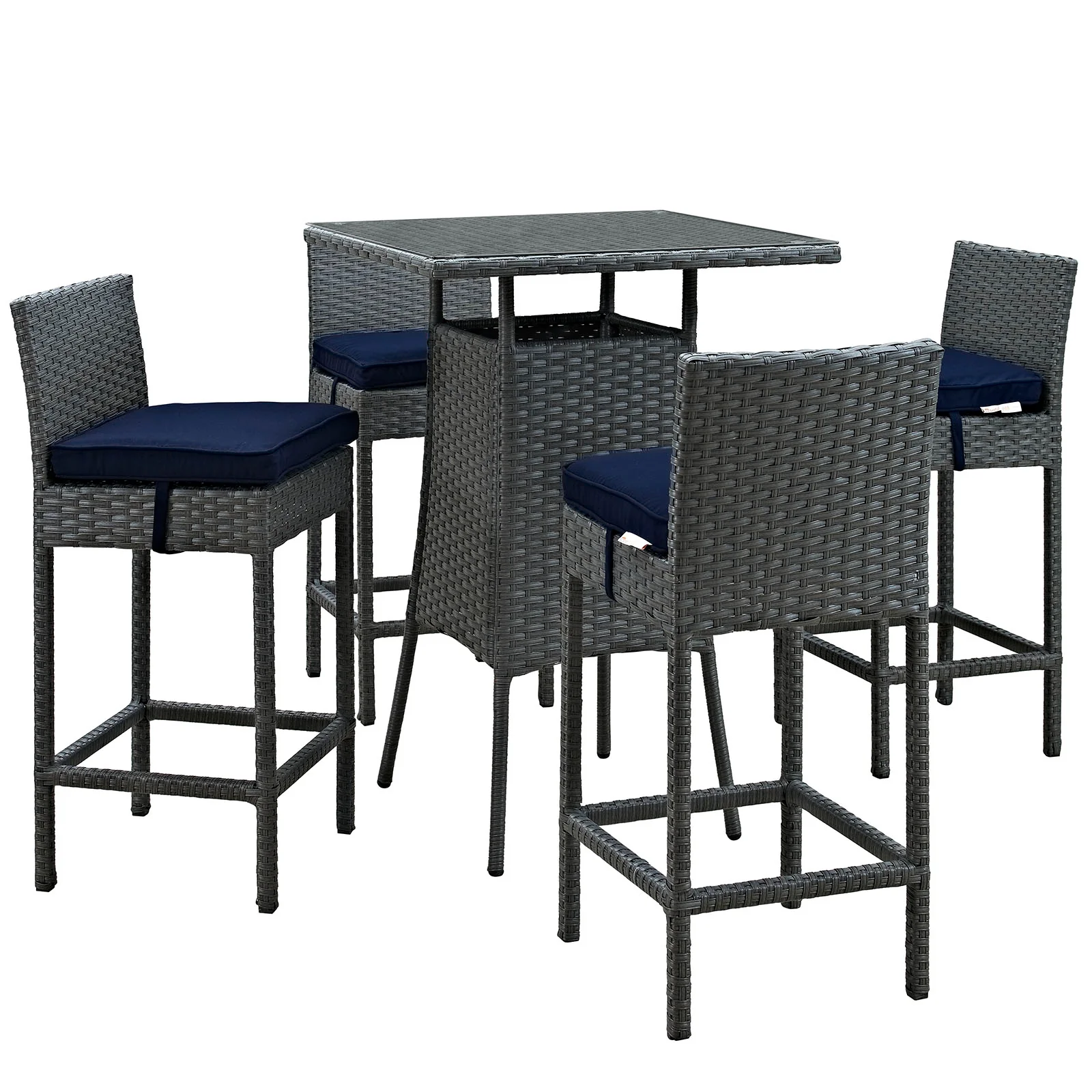 Sojourn 5 Piece Outdoor Patio Sunbrella® Pub Set By Modway - EEI-1967 - Image 8