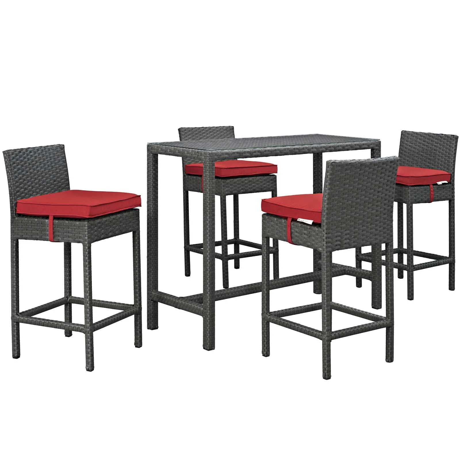 Sojourn 5 Piece Outdoor Patio Sunbrella® Pub Set By Modway - EEI-1968 - Image 10