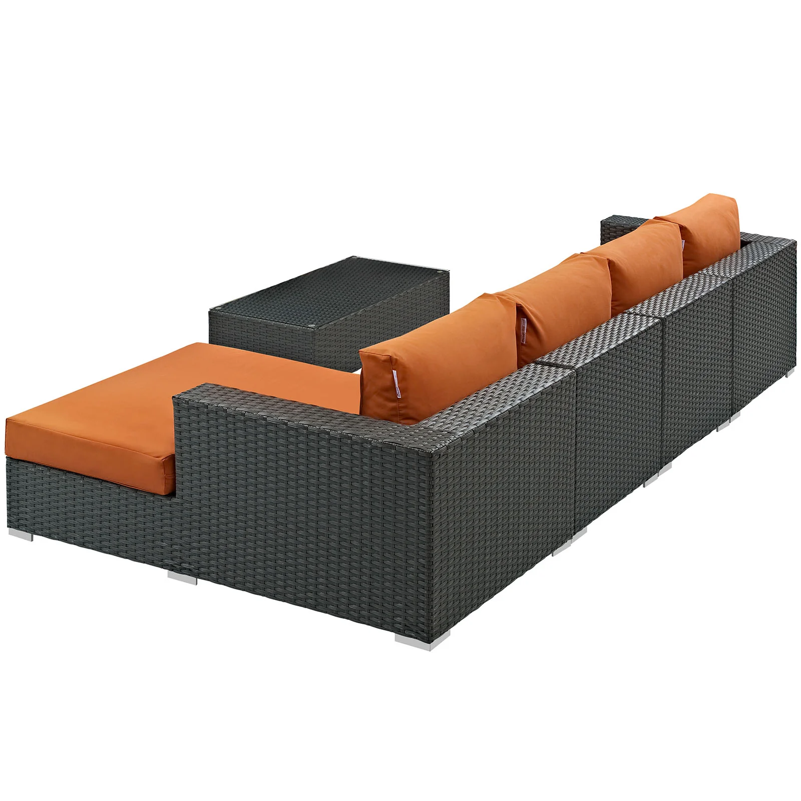 Sojourn 5 Piece Outdoor Patio Sunbrella® Sectional Set By Modway - EEI-1886 - Image 3
