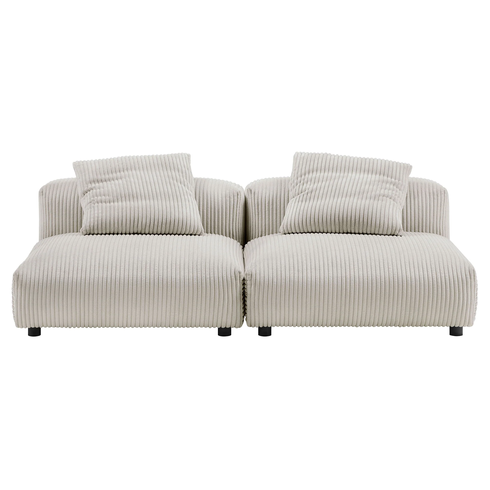 Solace 2-Piece Modular Corduroy Upholstered Sofa by Modway - Image 3