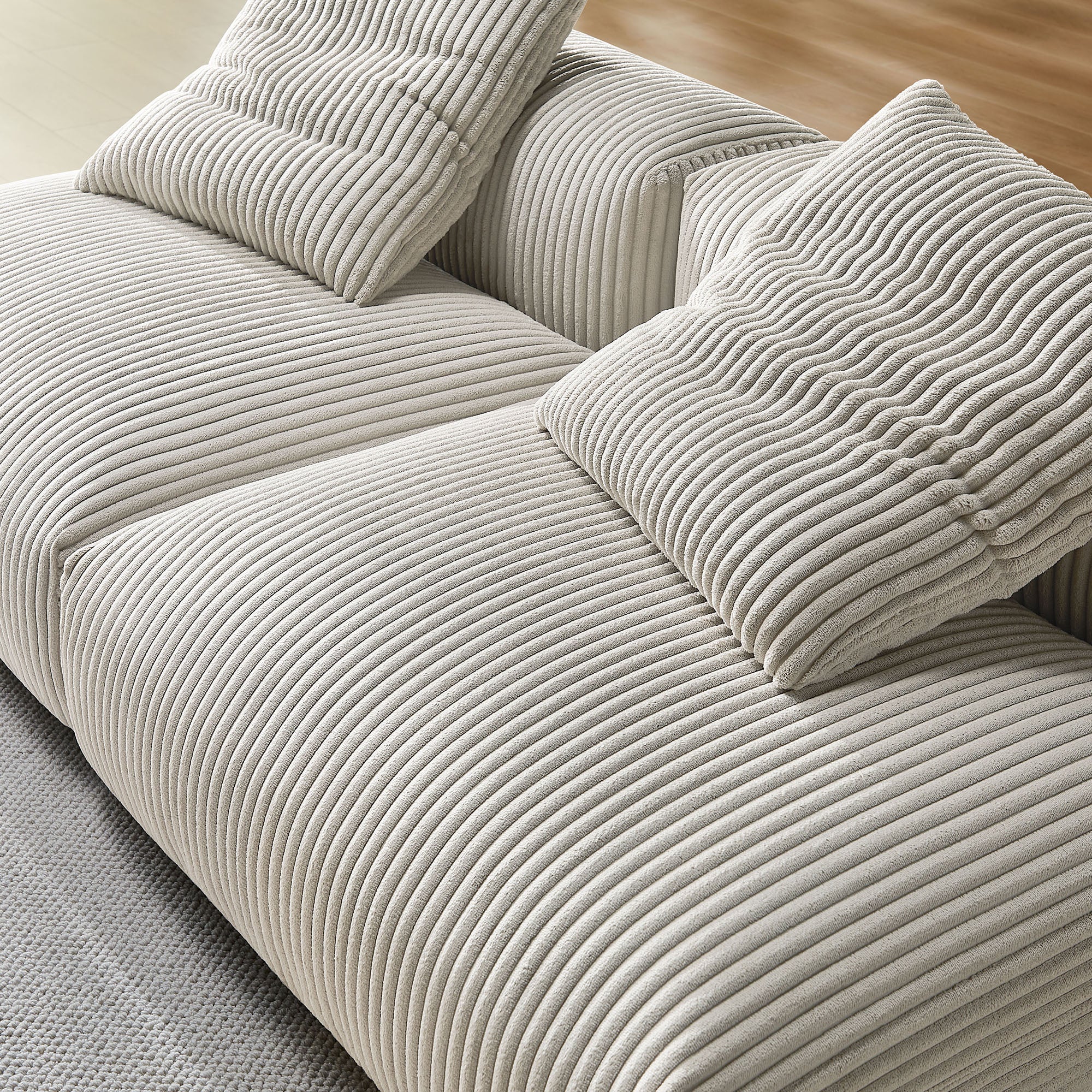 Solace 2-Piece Modular Corduroy Upholstered Sofa by Modway - Image 4