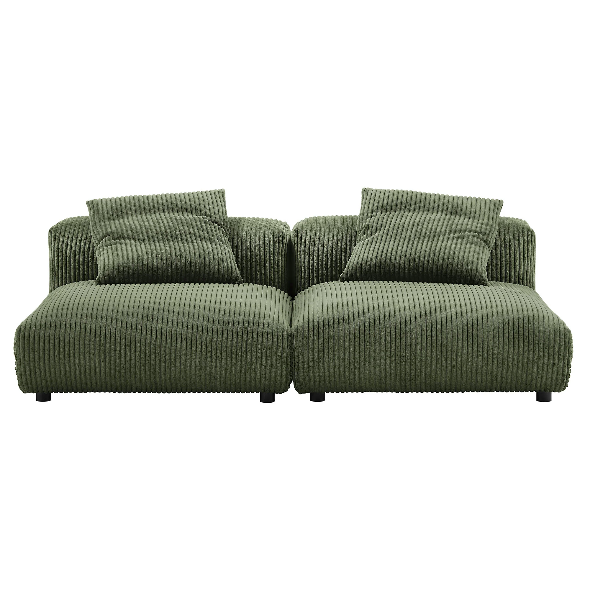Solace 2-Piece Modular Corduroy Upholstered Sofa by Modway - Image 7