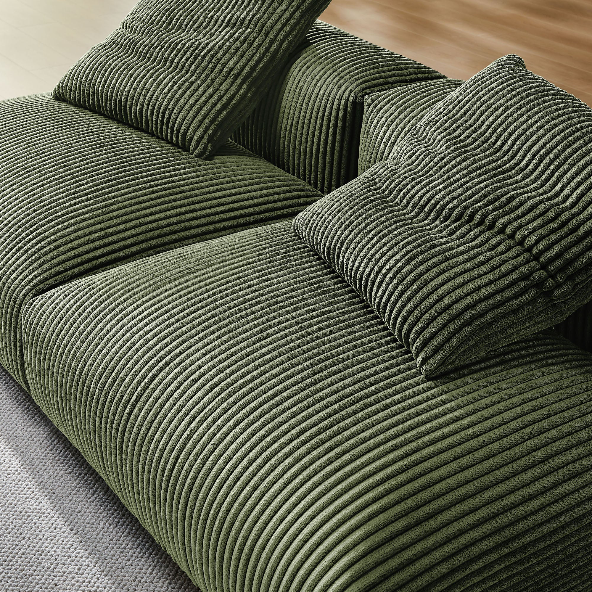 Solace 2-Piece Modular Corduroy Upholstered Sofa by Modway - Image 8