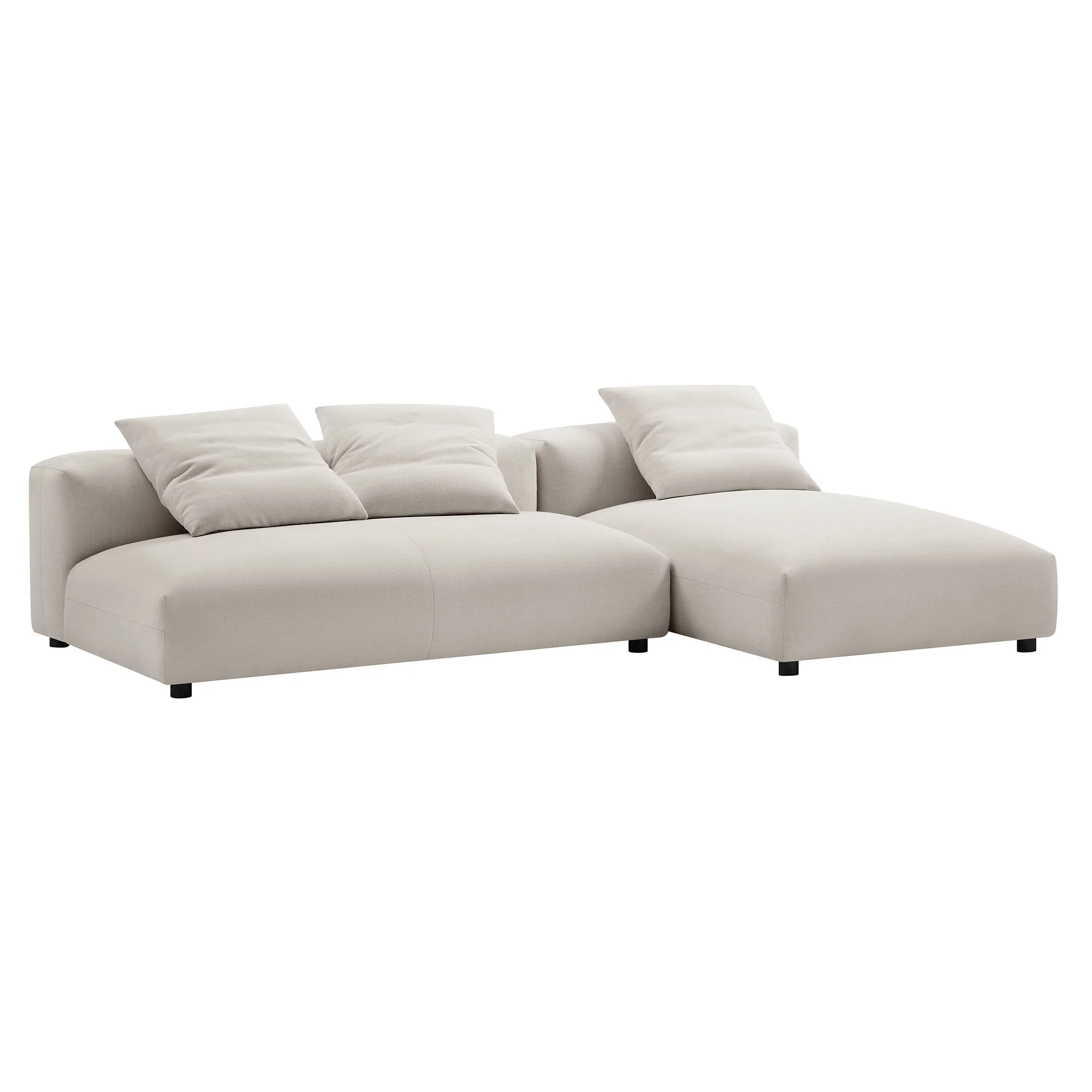 Solace 2-Piece Modular Upholstered Fabric Sectional Sofa With Chaise by Modway - Image 11