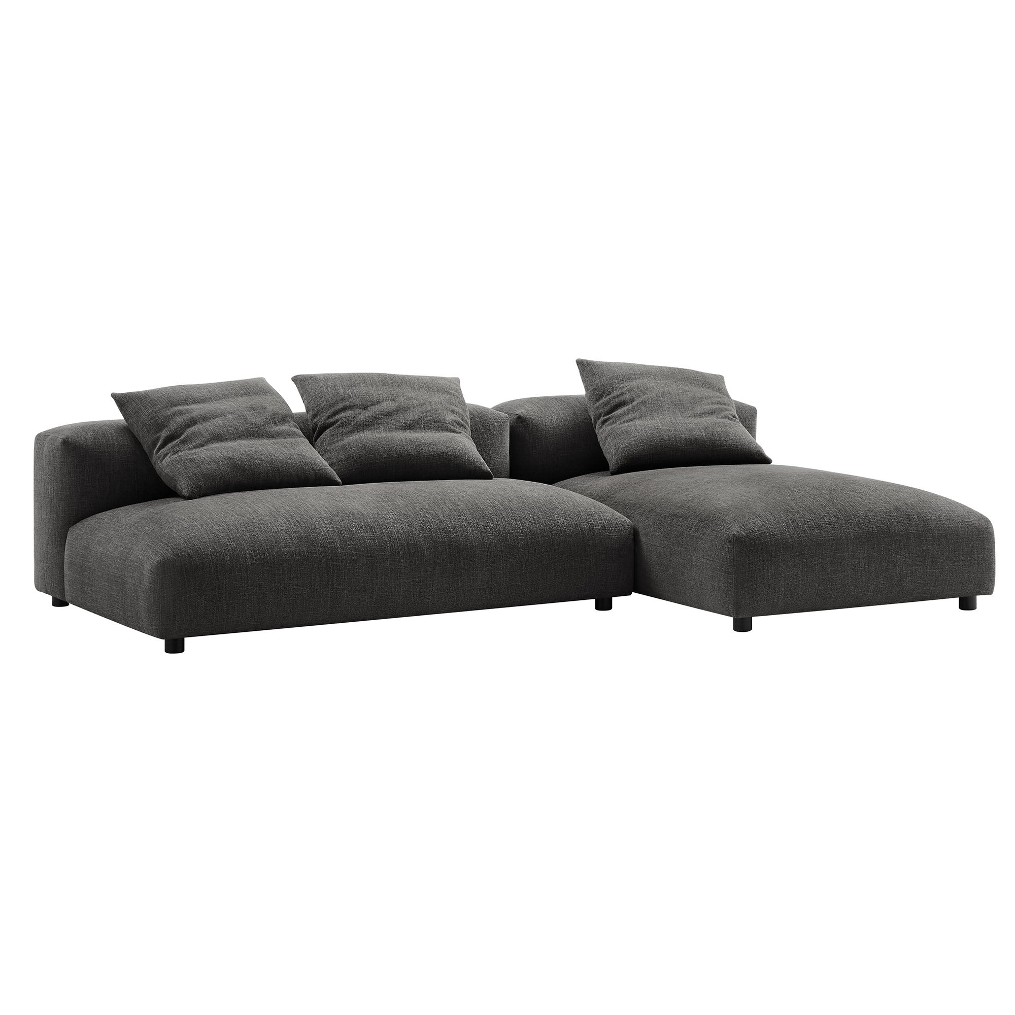 Solace 2-Piece Modular Upholstered Fabric Sectional Sofa With Chaise by Modway - Image 2
