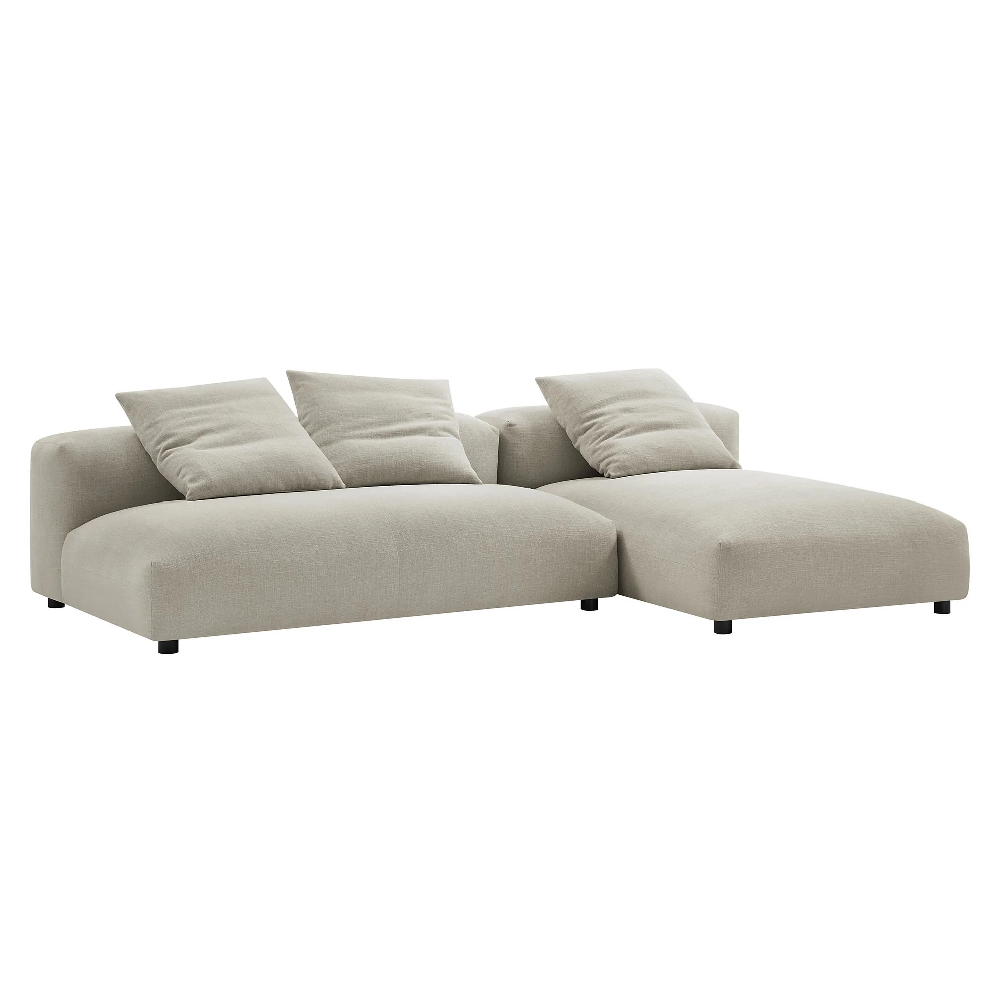 Solace 2-Piece Modular Upholstered Fabric Sectional Sofa With Chaise by Modway - Image 6