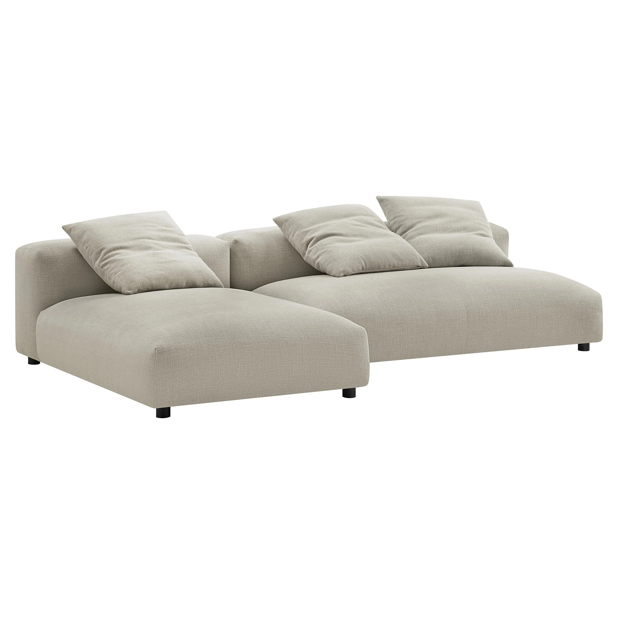 Solace 2-Piece Modular Upholstered Fabric Sectional Sofa With Chaise by Modway - Image 7