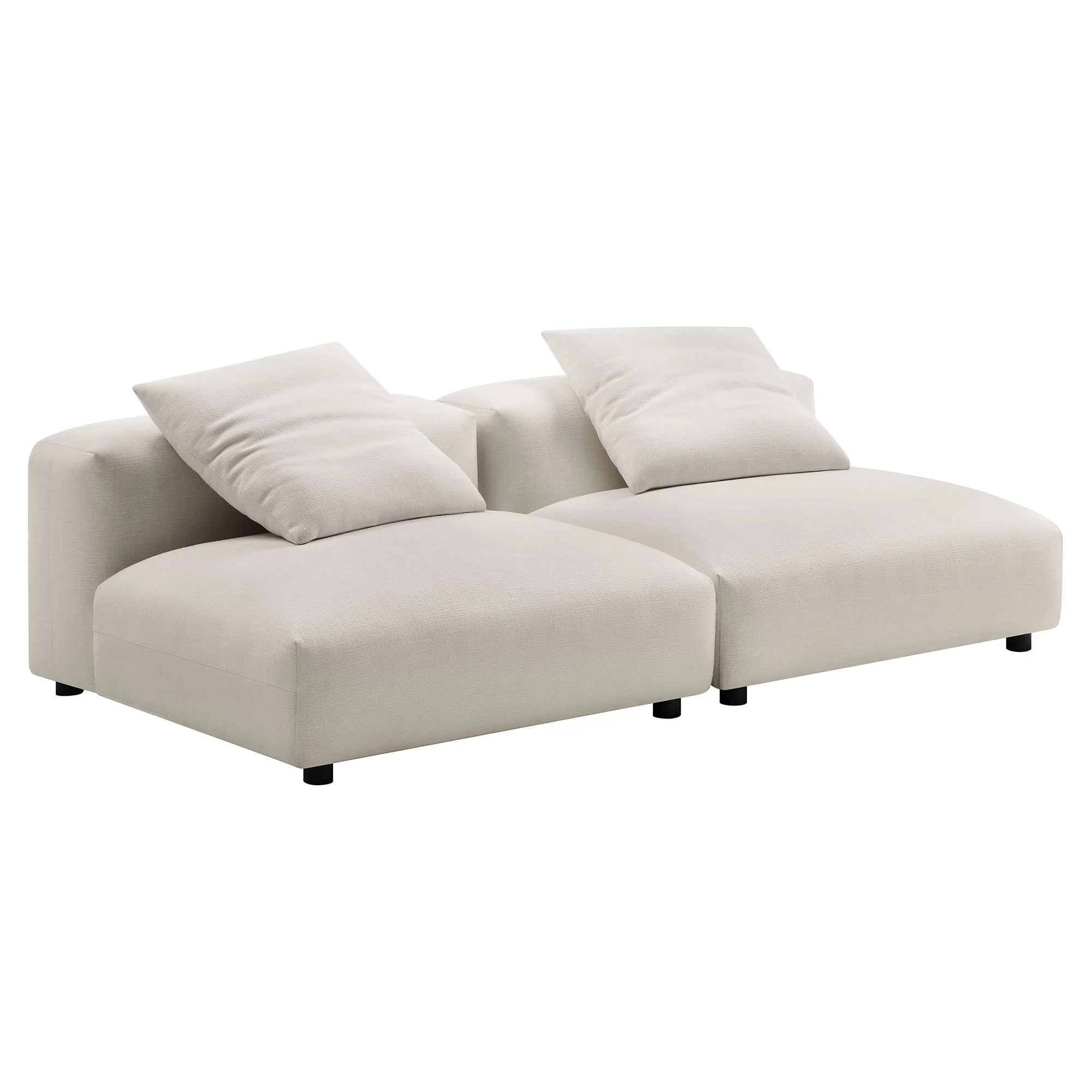Solace 2-Piece Modular Upholstered Fabric Sofa by Modway - Image 11