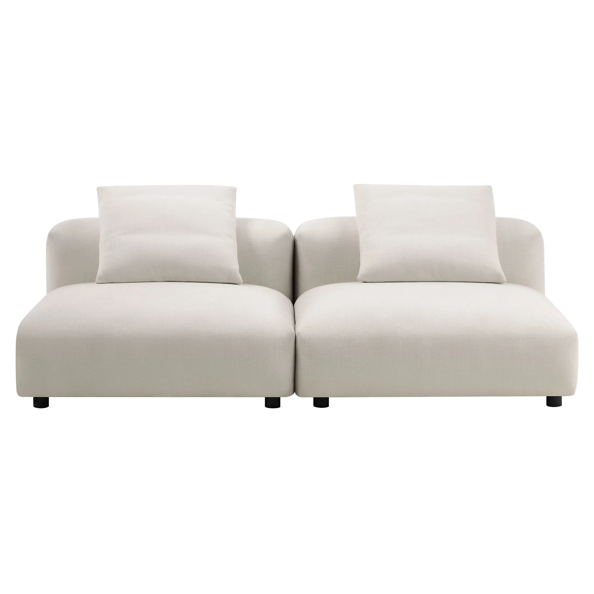 Solace 2-Piece Modular Upholstered Fabric Sofa by Modway - Image 12